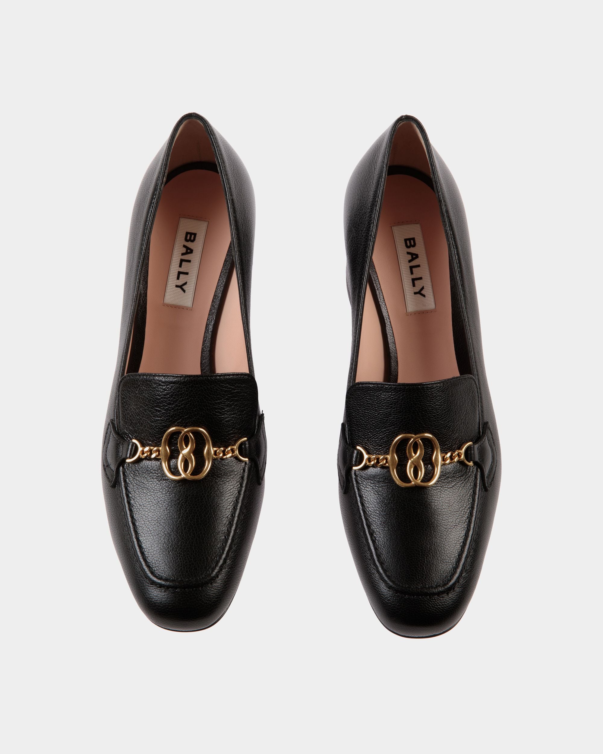 Daily Emblem Pumps In Black Leather - Women's - Bally - 04