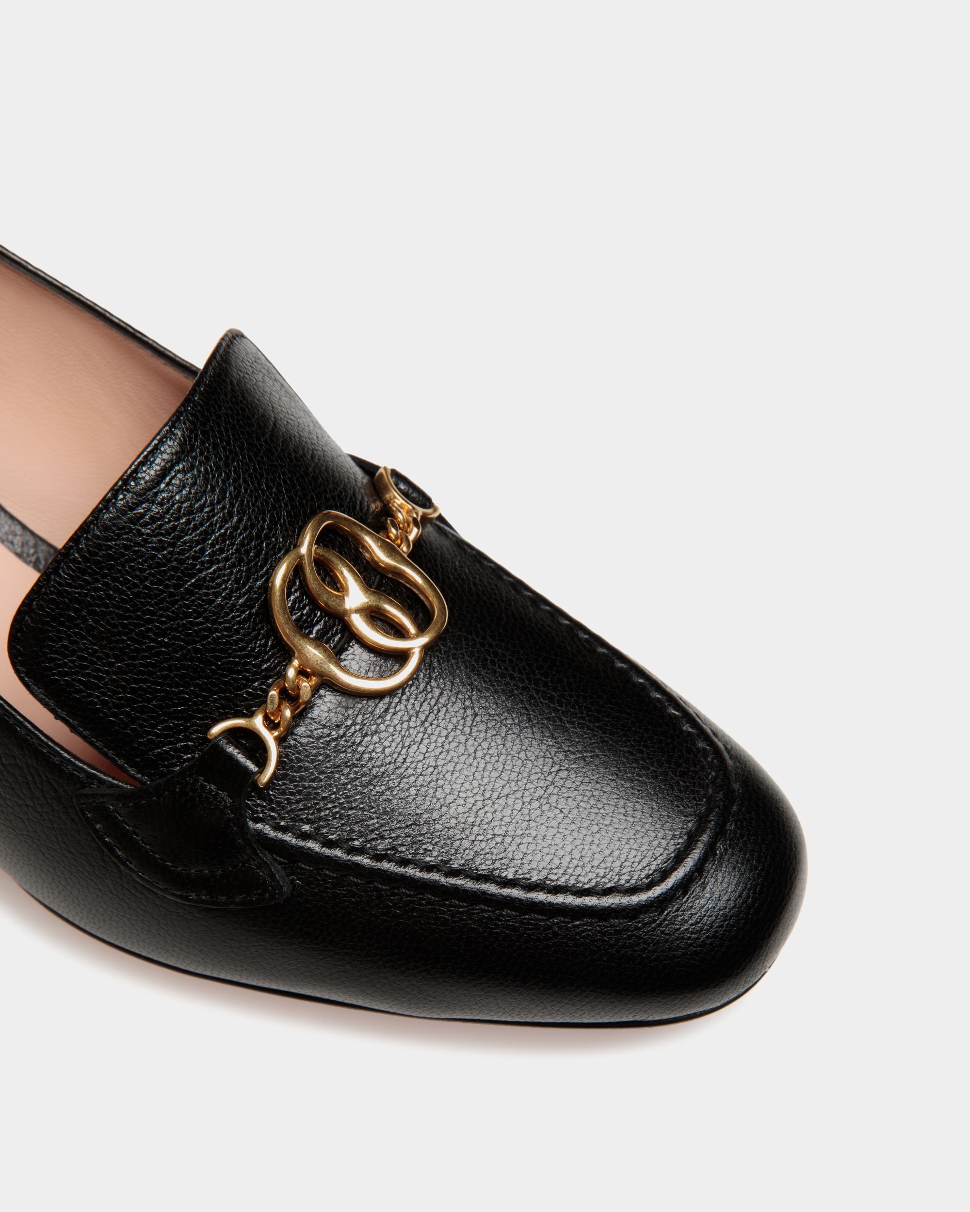 Daily Emblem Pumps In Black Leather - Women's - Bally - 05