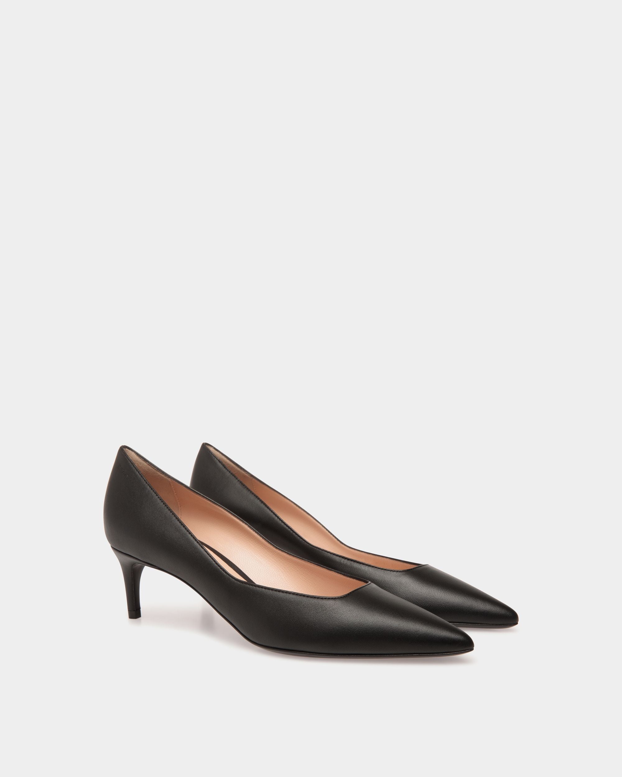 Pump In Black Leather - Women's - Bally - 02
