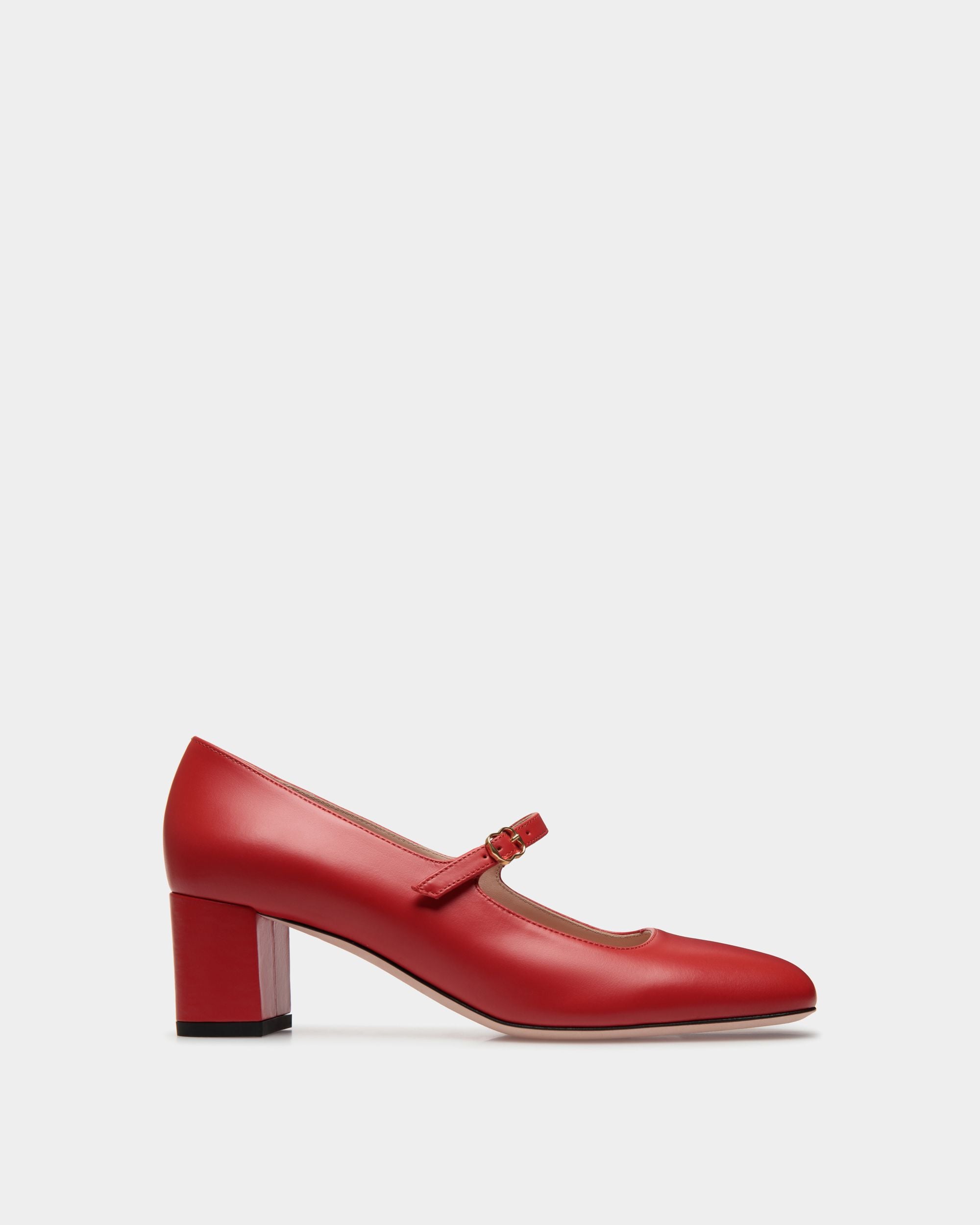 Zapato De Salón Estilo Merceditas Ballyrina De Piel Candy Red - Mujer - Bally - 01