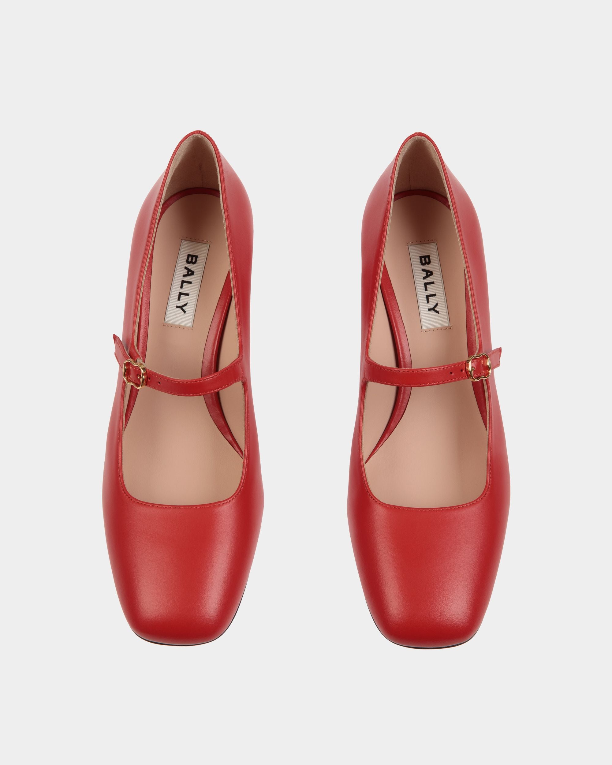 Zapato De Salón Estilo Merceditas Ballyrina De Piel Candy Red - Mujer - Bally - 05