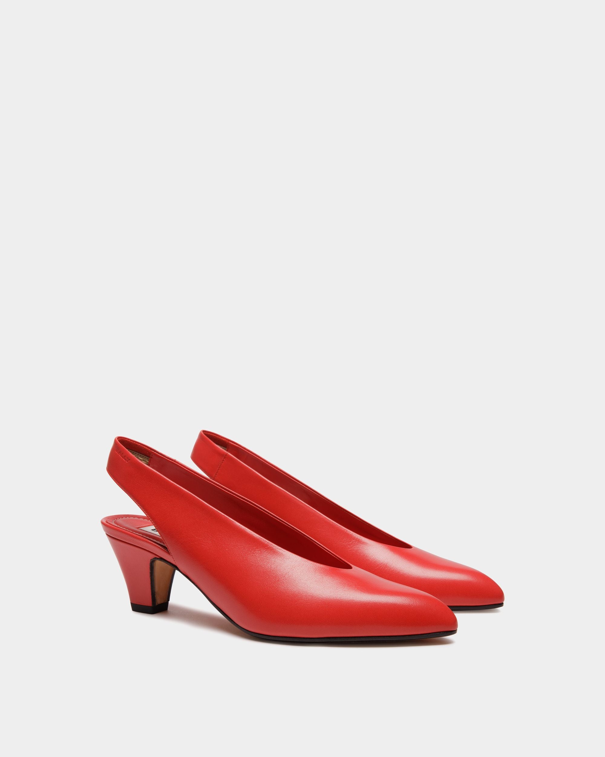 Zapato De Salón Alva En Piel Color Rojo - Mujer - Bally - 03