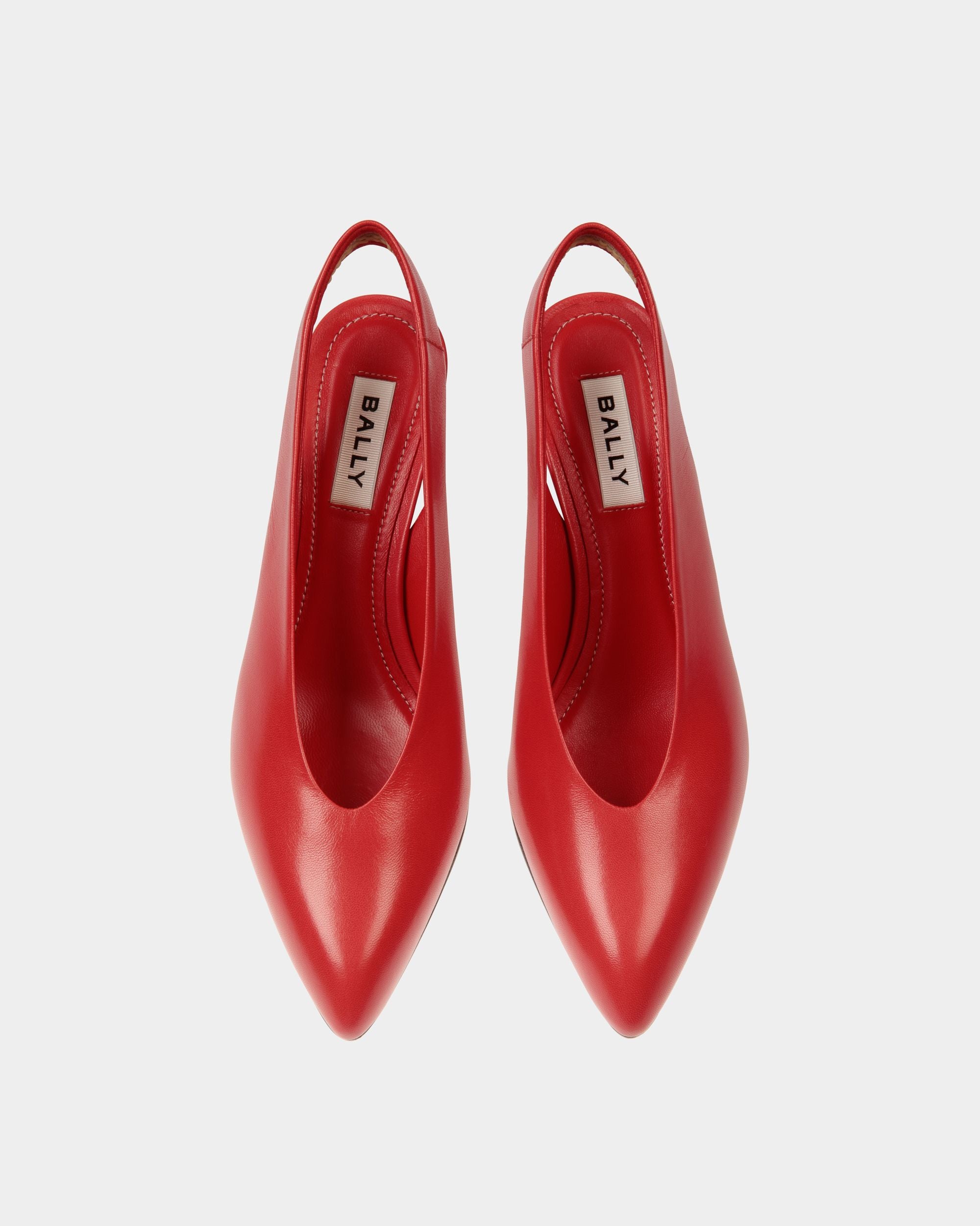 Zapato De Salón Alva En Piel Color Rojo - Mujer - Bally - 05