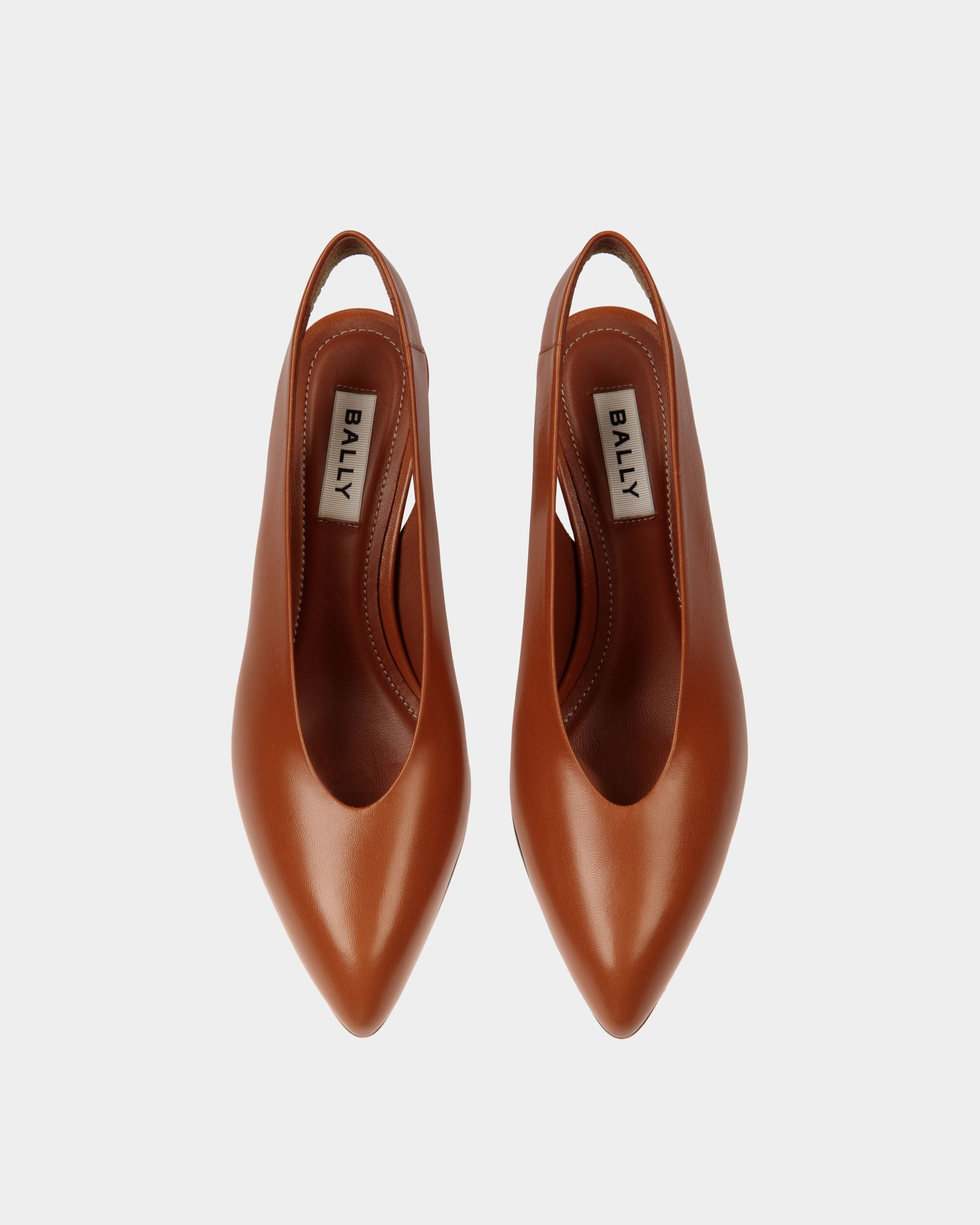Alva Pump in Brown Leather - Mujer - Bally - 02