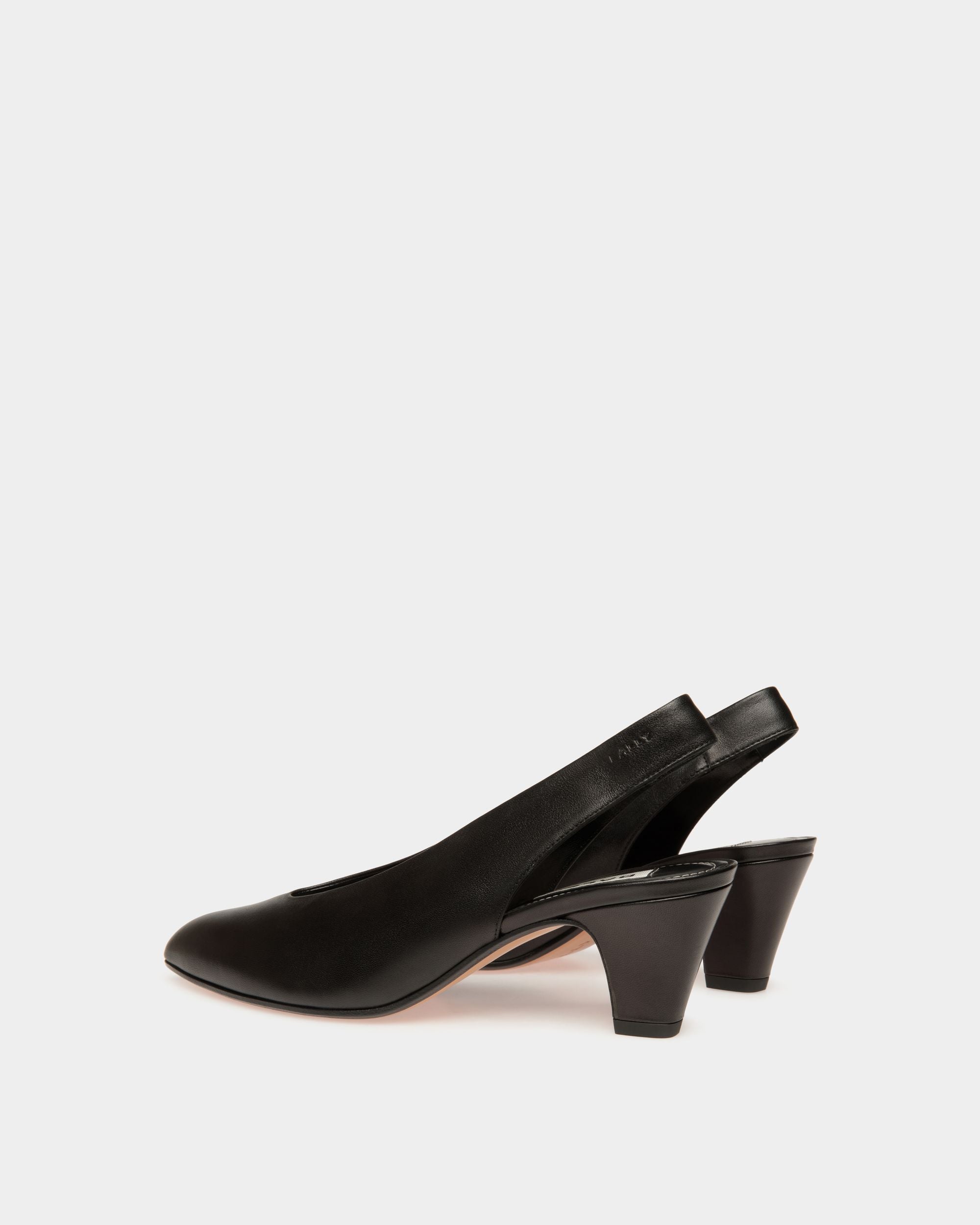 Alva Slingback Pump in Black Leather - Women's - Bally - 03
