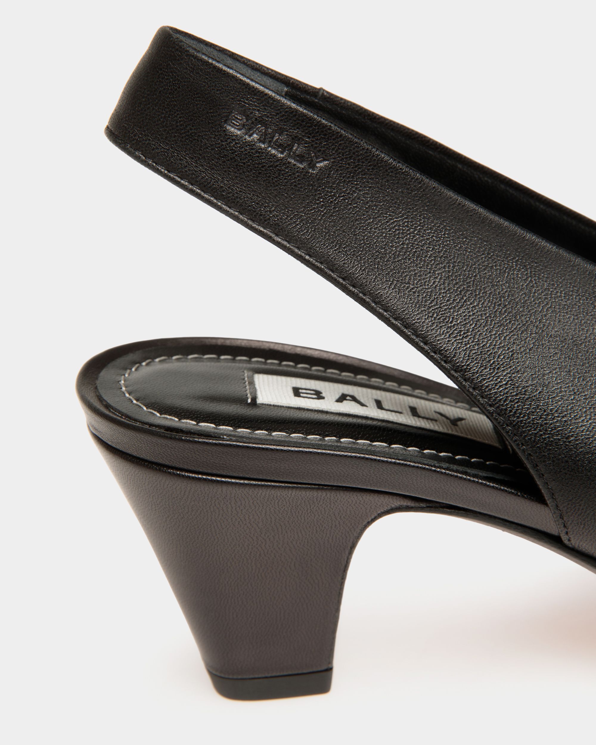 Alva Slingback Pump in Black Leather - Women's - Bally - 05