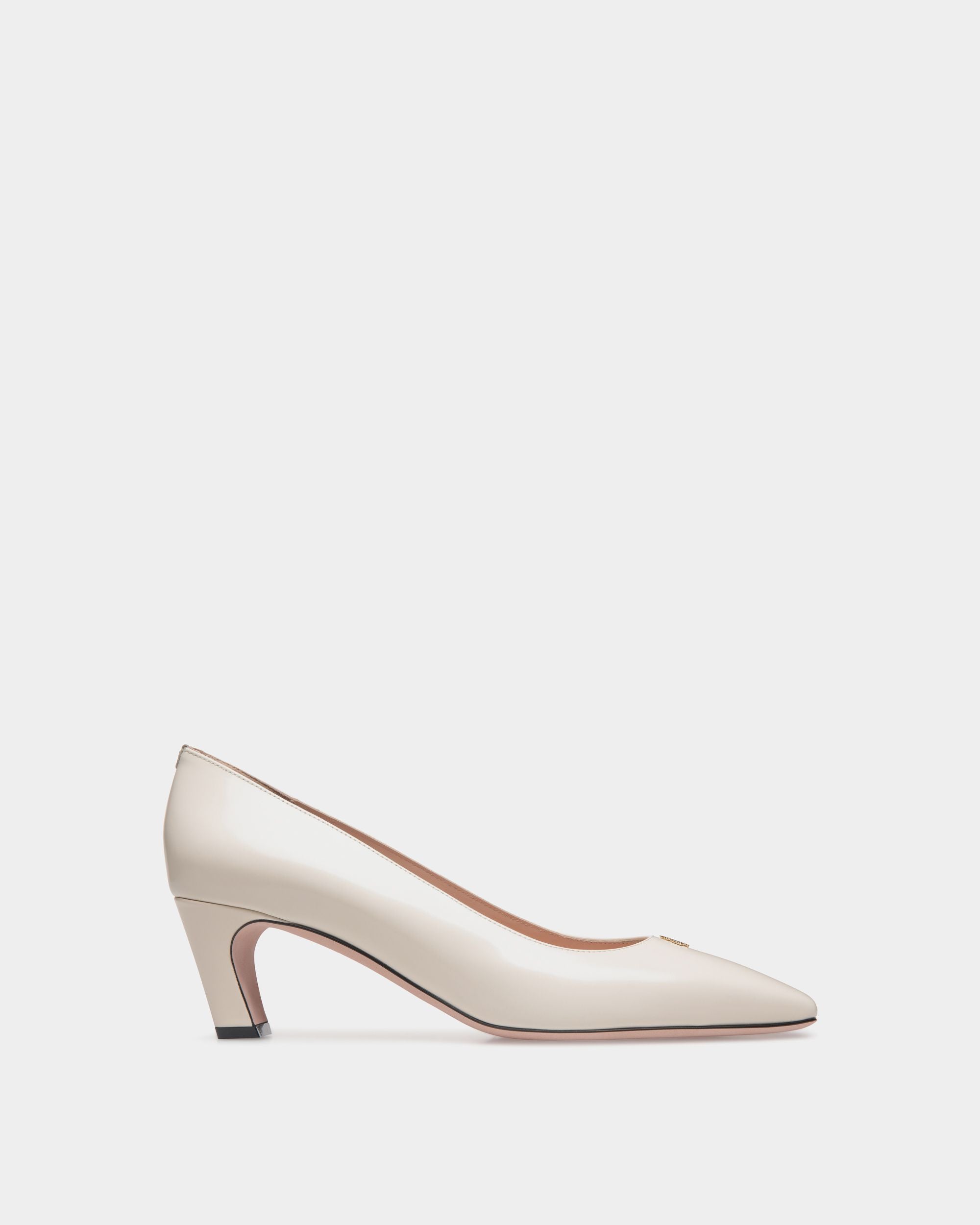Sylt Pump in White Leather - Mujer - Bally - 01