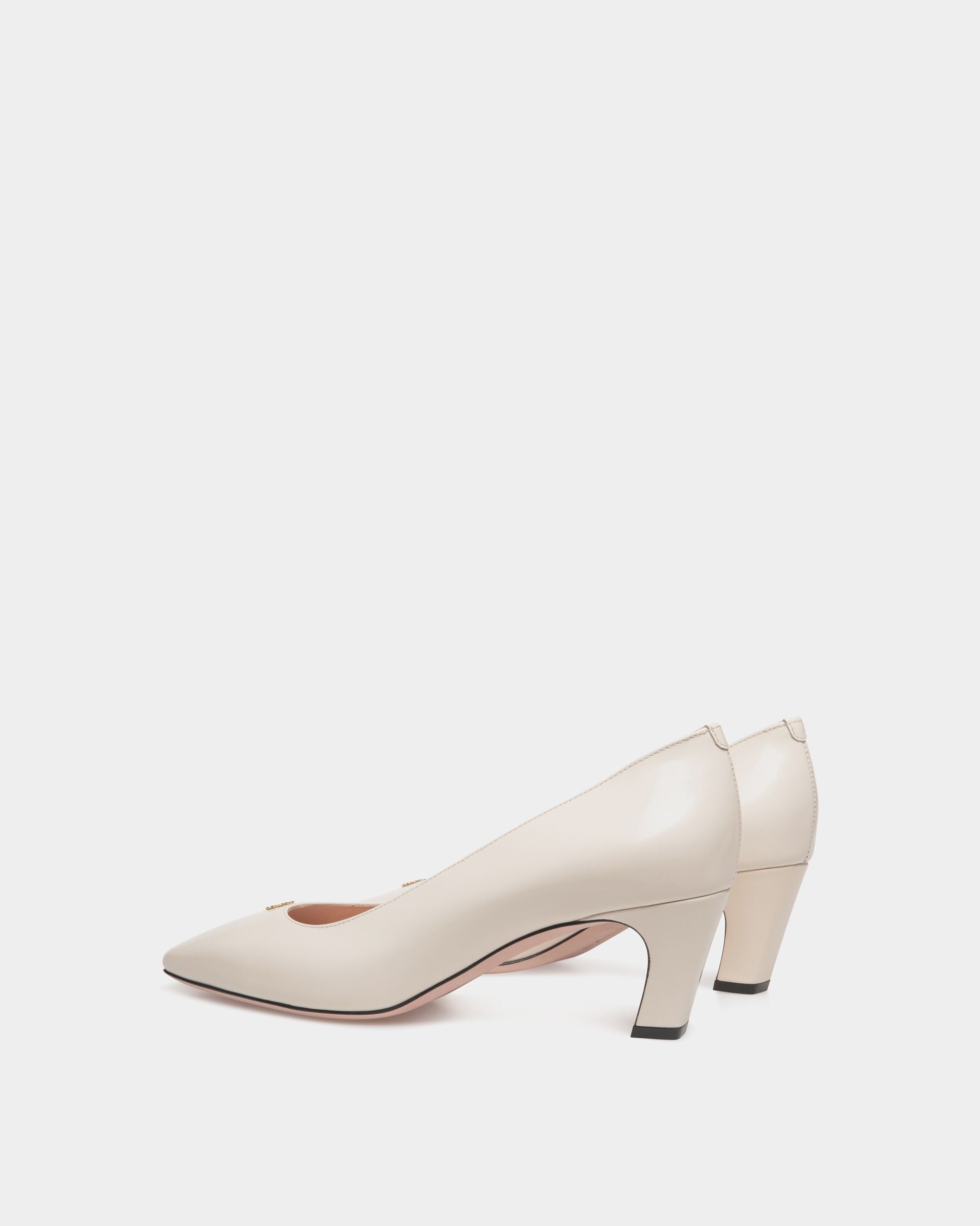 Sylt Pump in White Leather - Mujer - Bally - 03