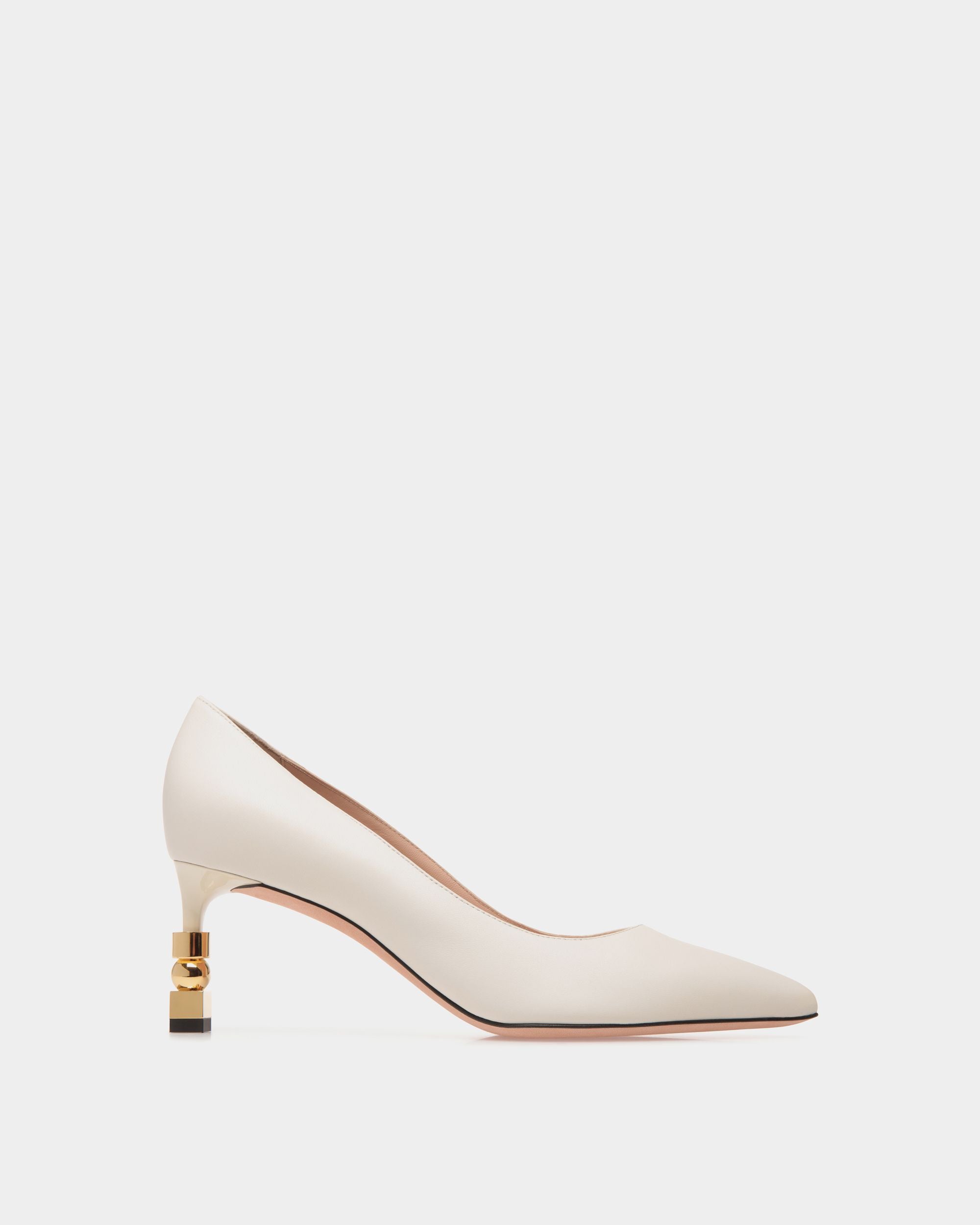 Block Pumps In White Leather - Mujer - Bally - 01