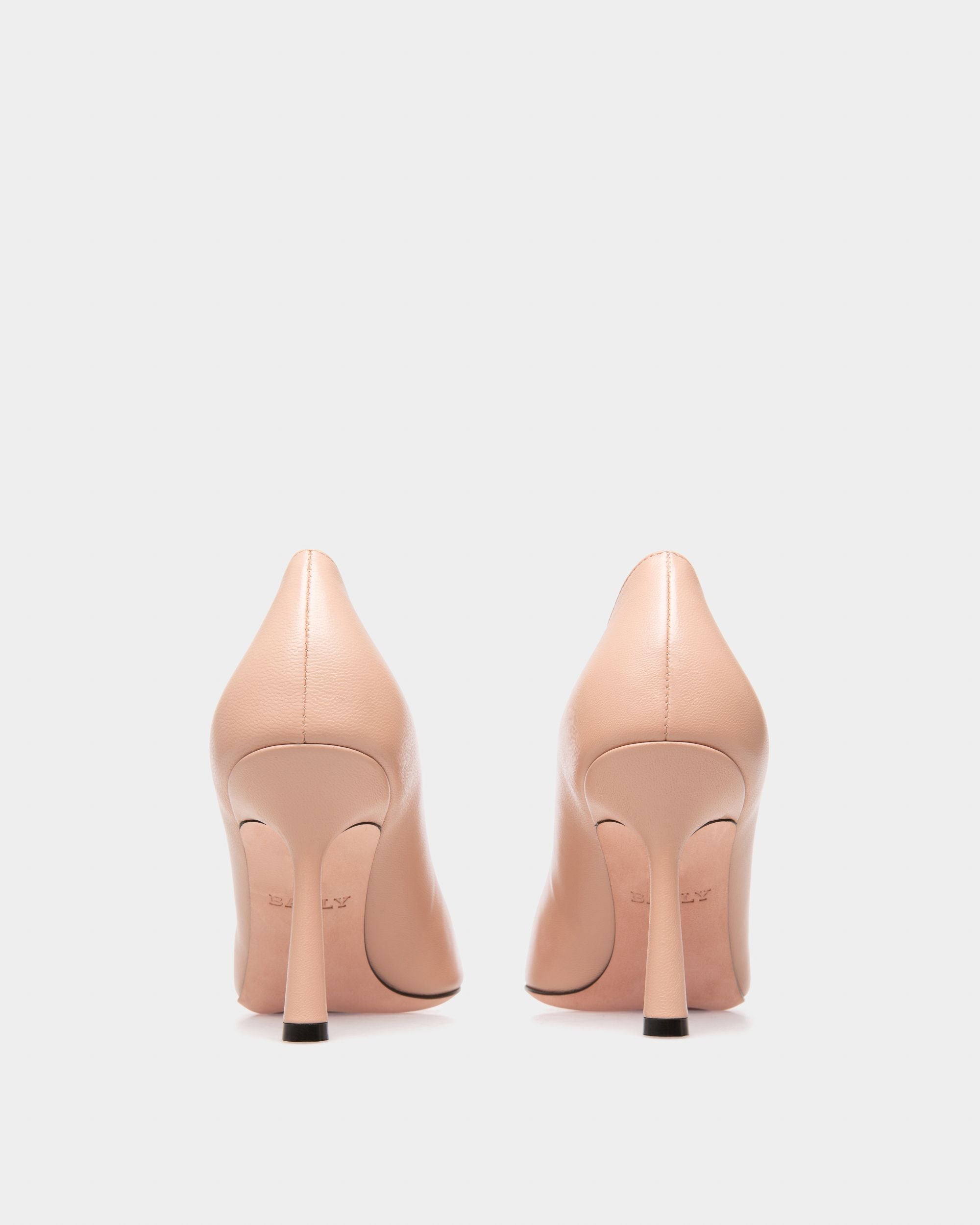 Evanca Leather Pumps In Pale Pink - Women's - Bally - 04