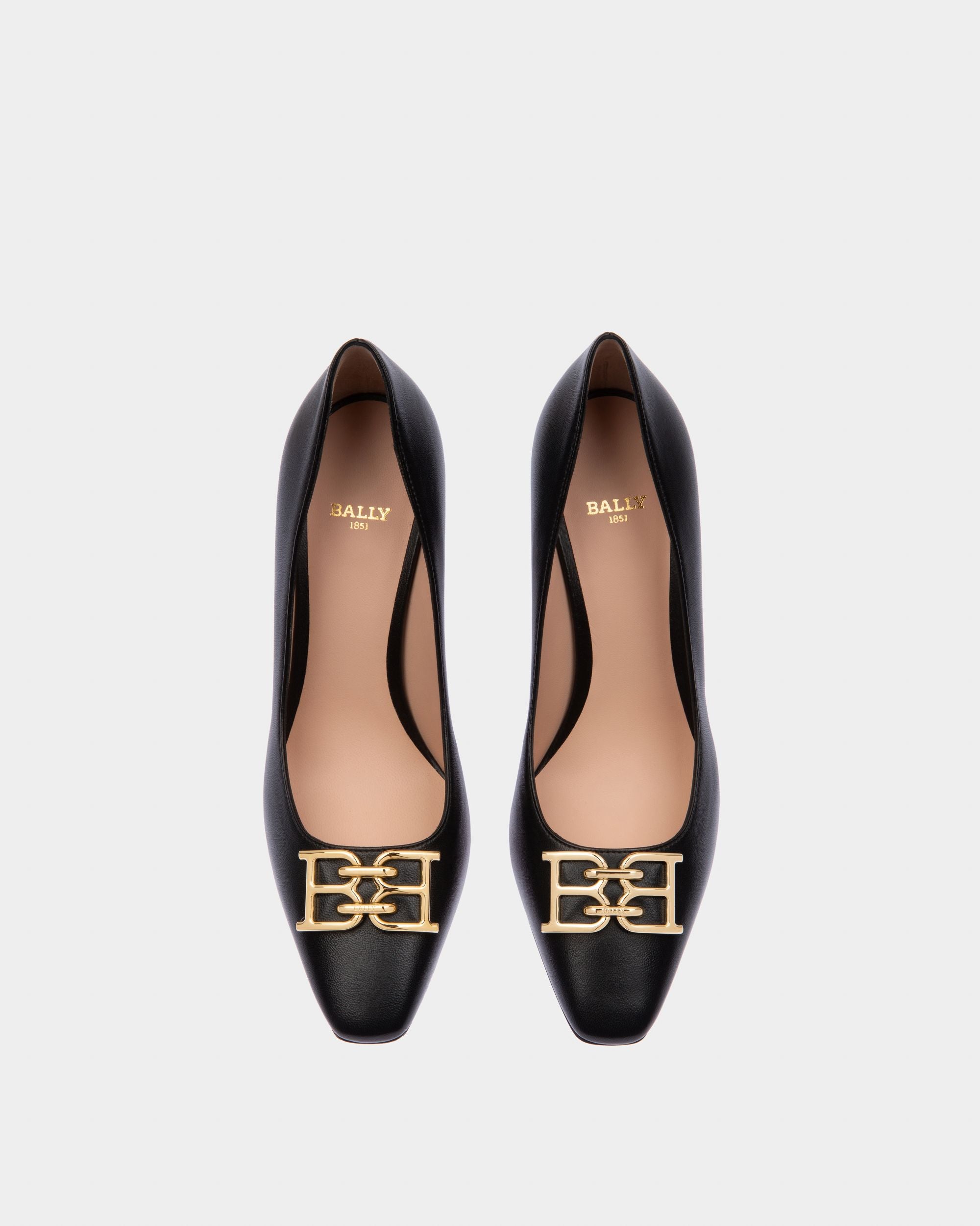 Evanca Leather Pumps In Black - Women's - Bally - 02