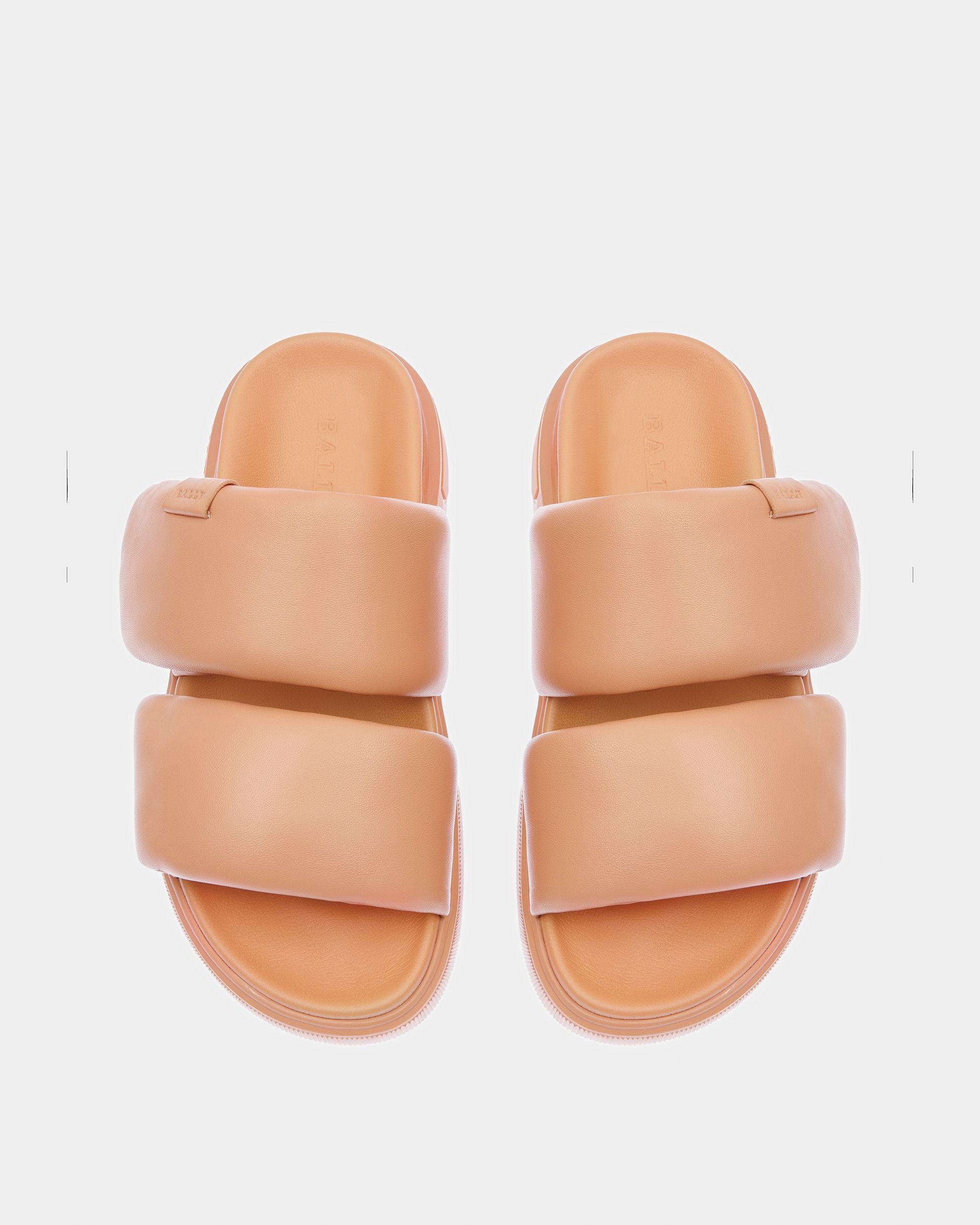 Joey-W Leather Sandals In Peach - Women's - Bally - 02