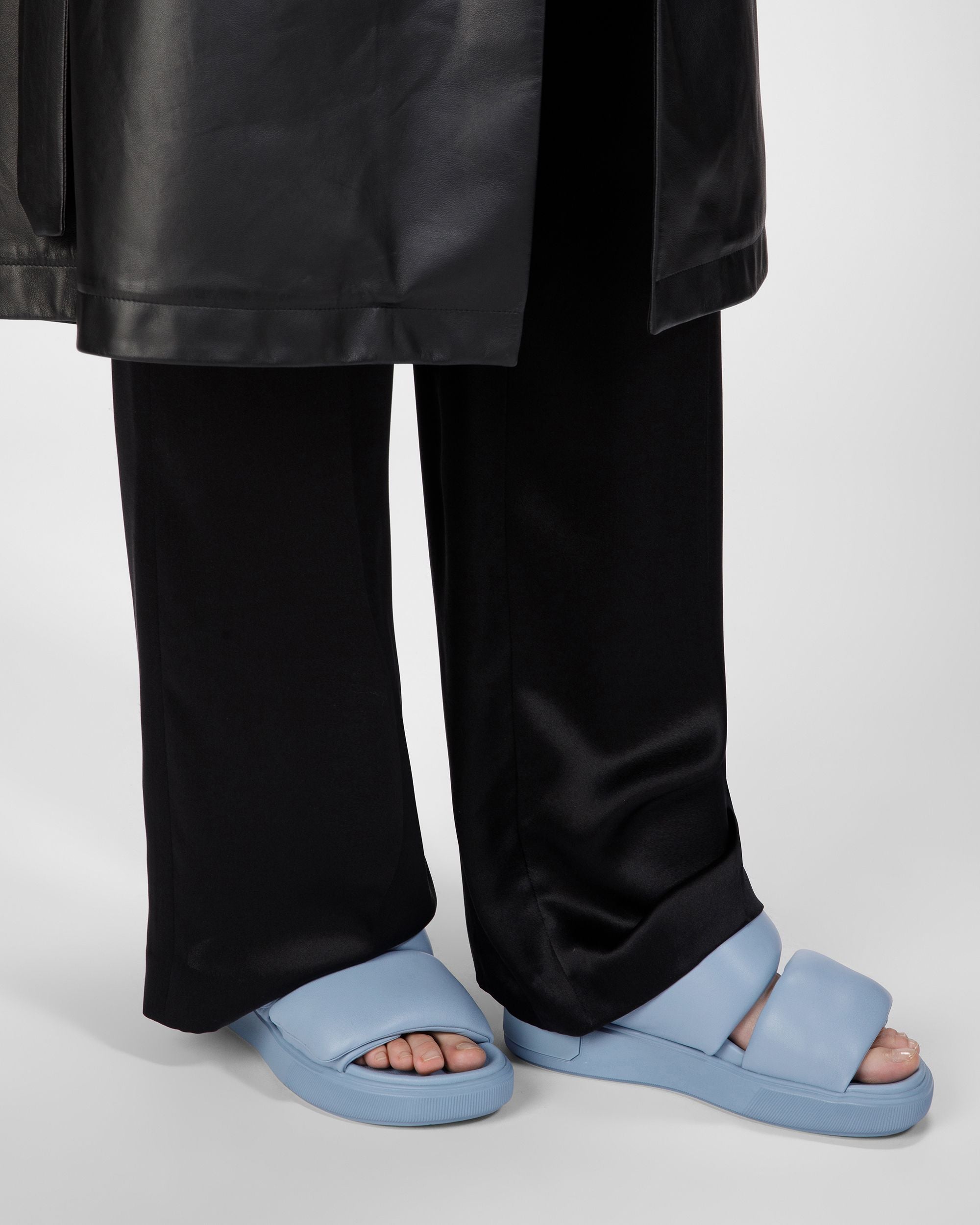 Joey-W Leather Sandals In Light Blue - Women's - Bally - 08