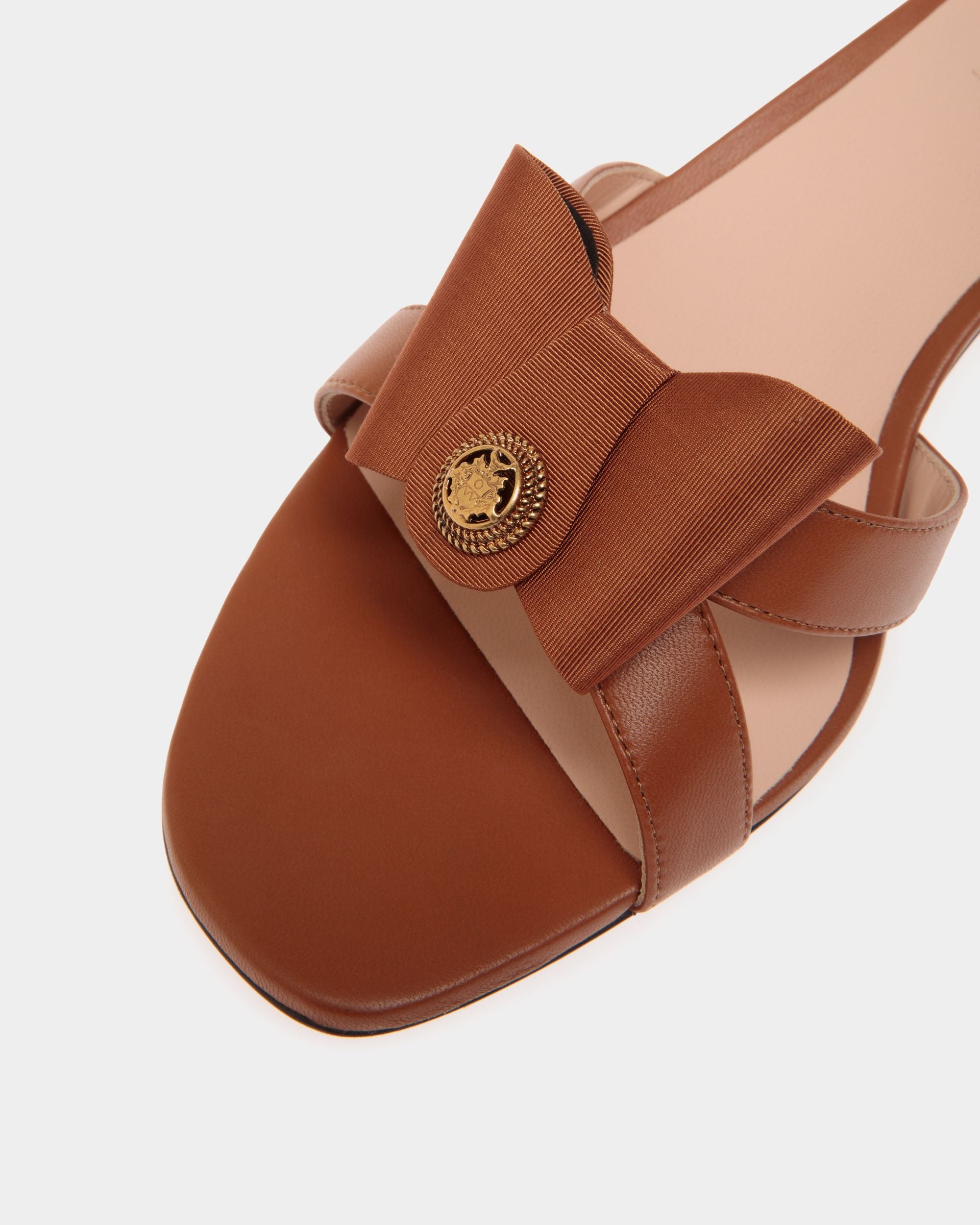 Sandalia B-Bow De Piel Marrón - Mujer - Bally - 06