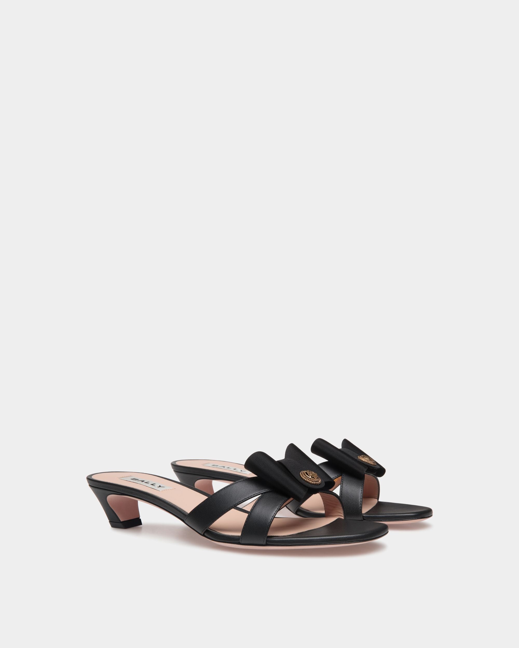 B-Bow Sandal in Black Leather - Mujer - Bally - 03