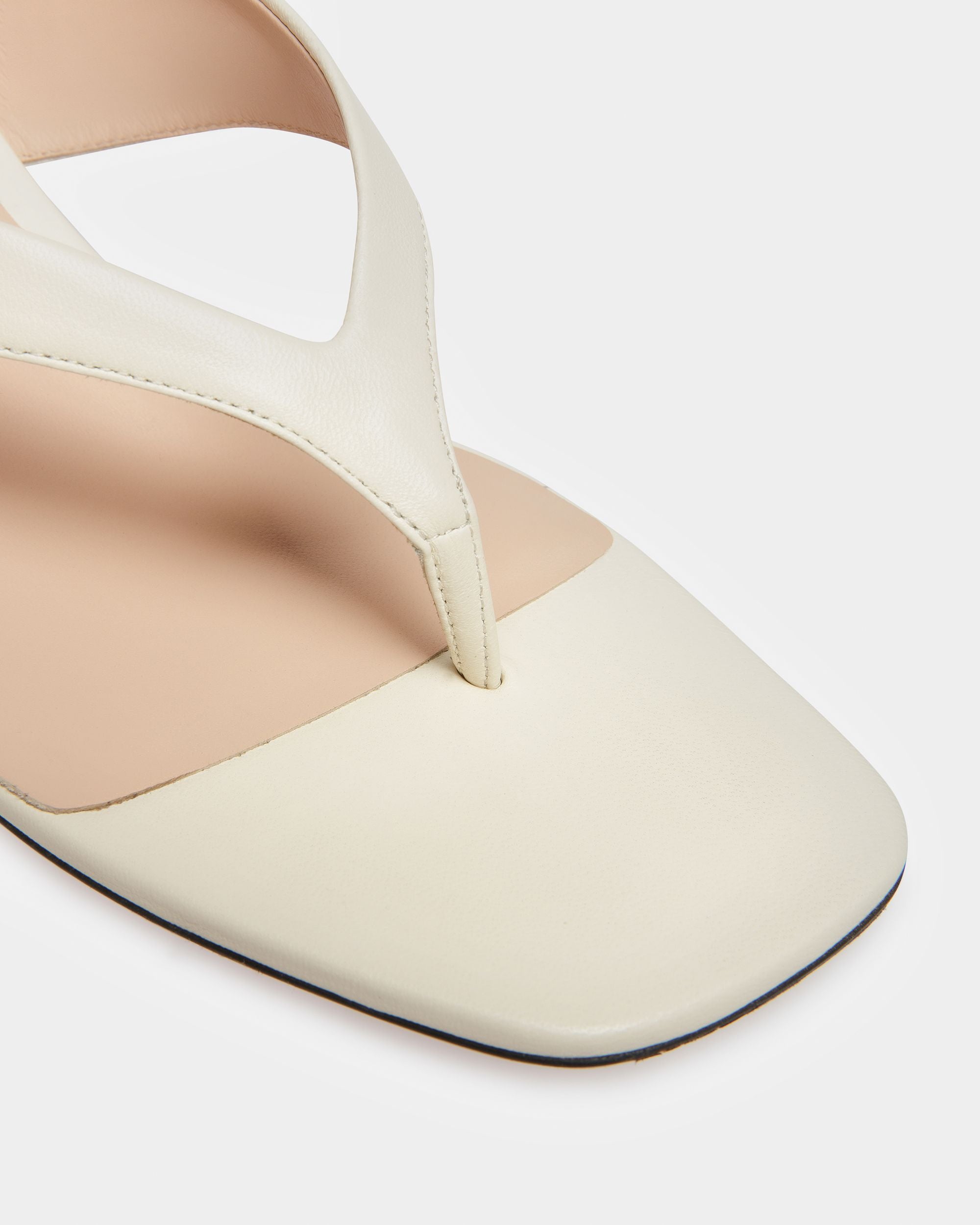 Nyna Sandalias De Piel Color Hueso - Mujer - Bally - 05