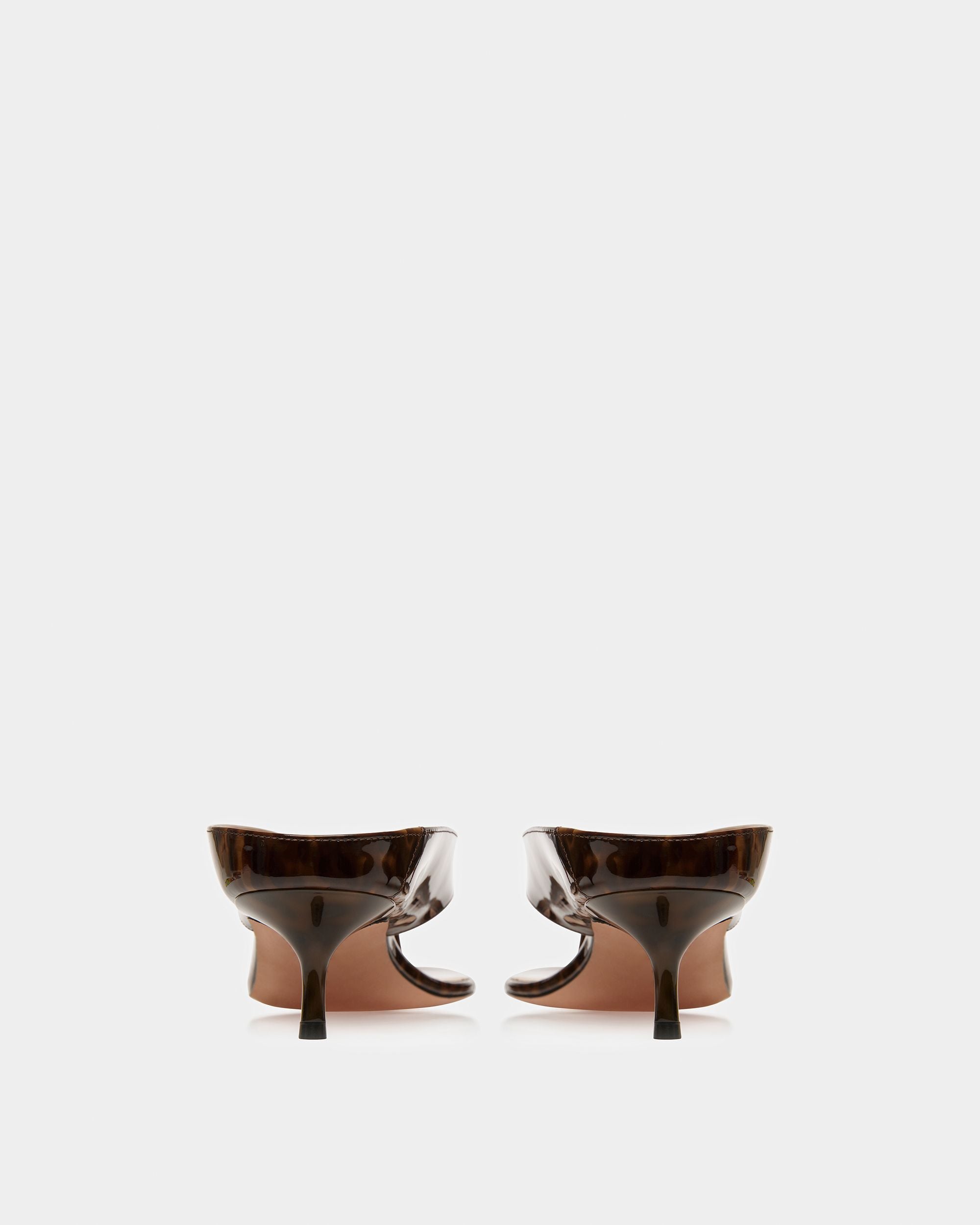 Nyna Sandalias De Piel En Charol Marrón Carey - Mujer - Bally - 04