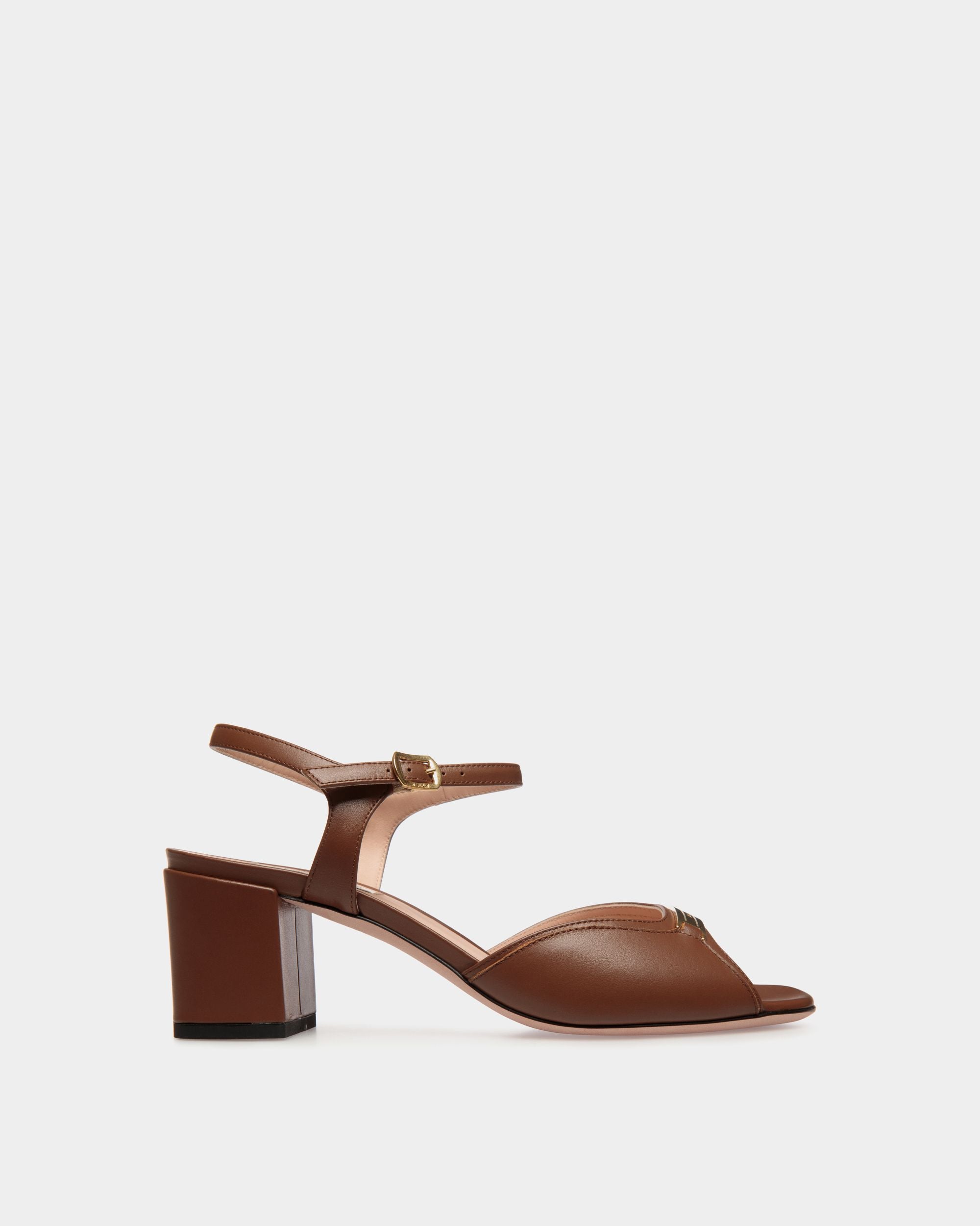 Deco Sandal in Brown Leather - Mujer - Bally - 01