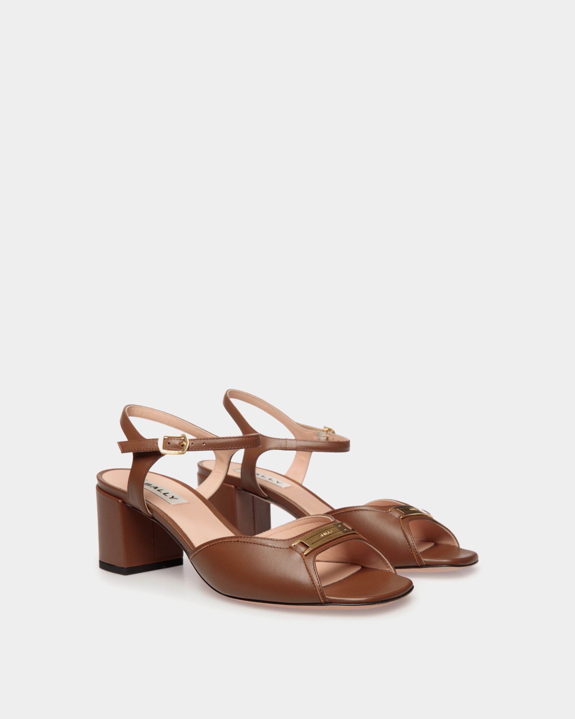 Deco Sandal in Brown Leather - Mujer - Bally - 02