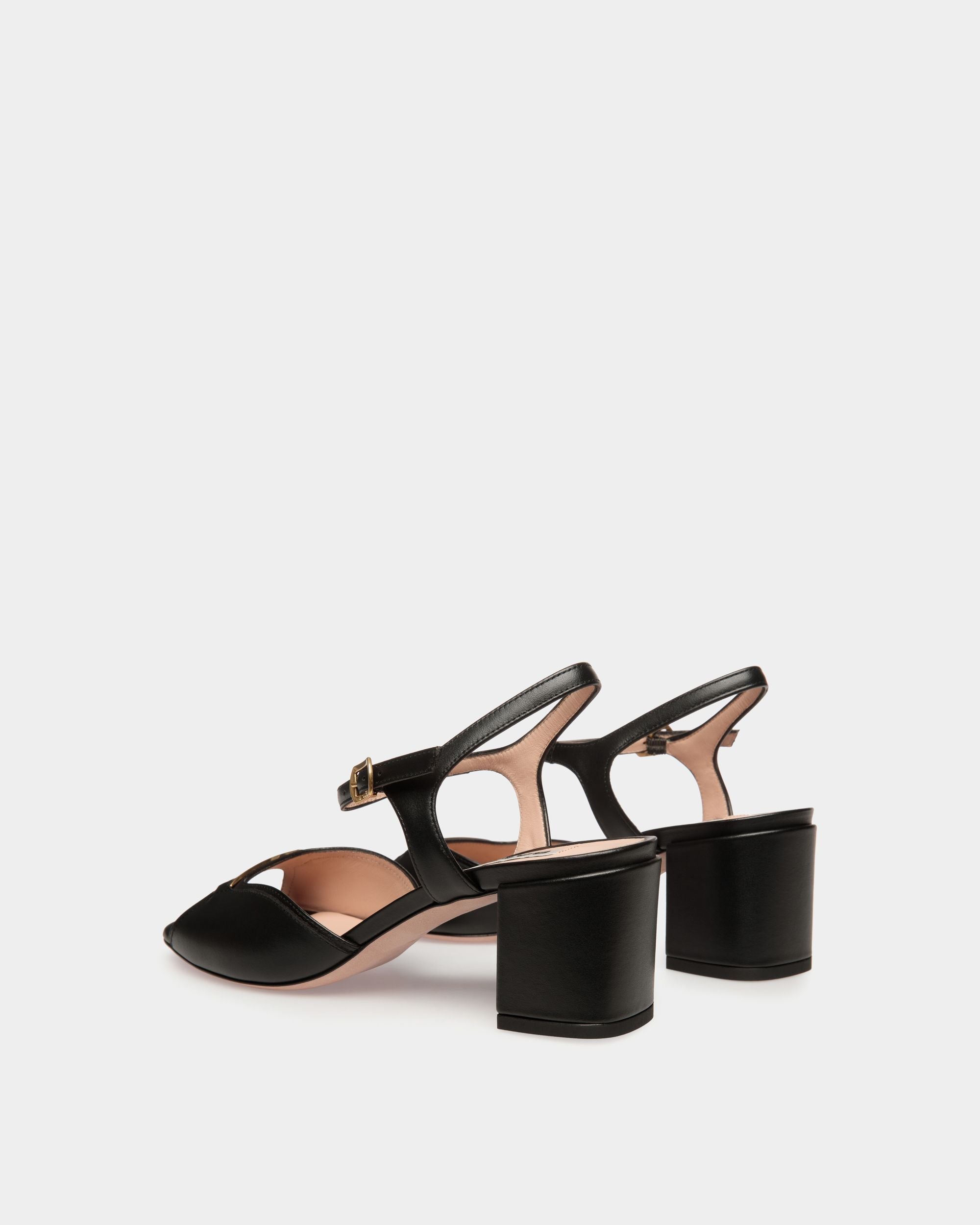 Deco Sandal in Black Leather - Women's - Bally - 01