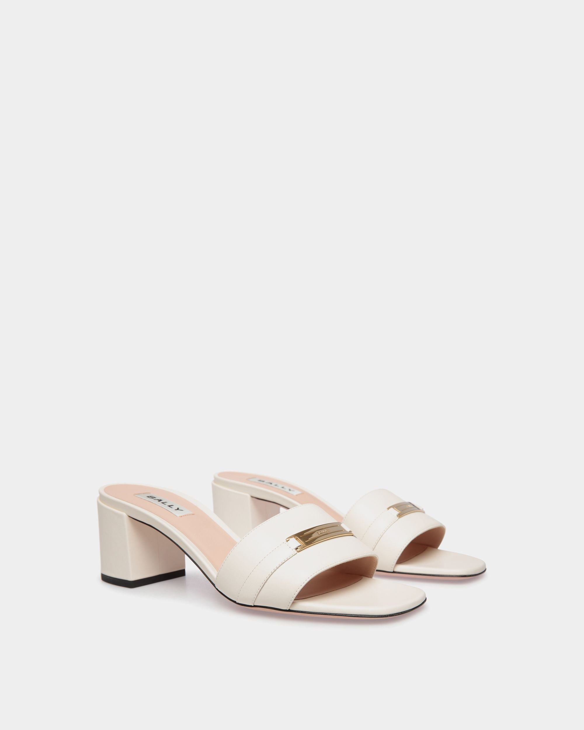 Sandalia Deco De Piel Blanca - Mujer - Bally - 03