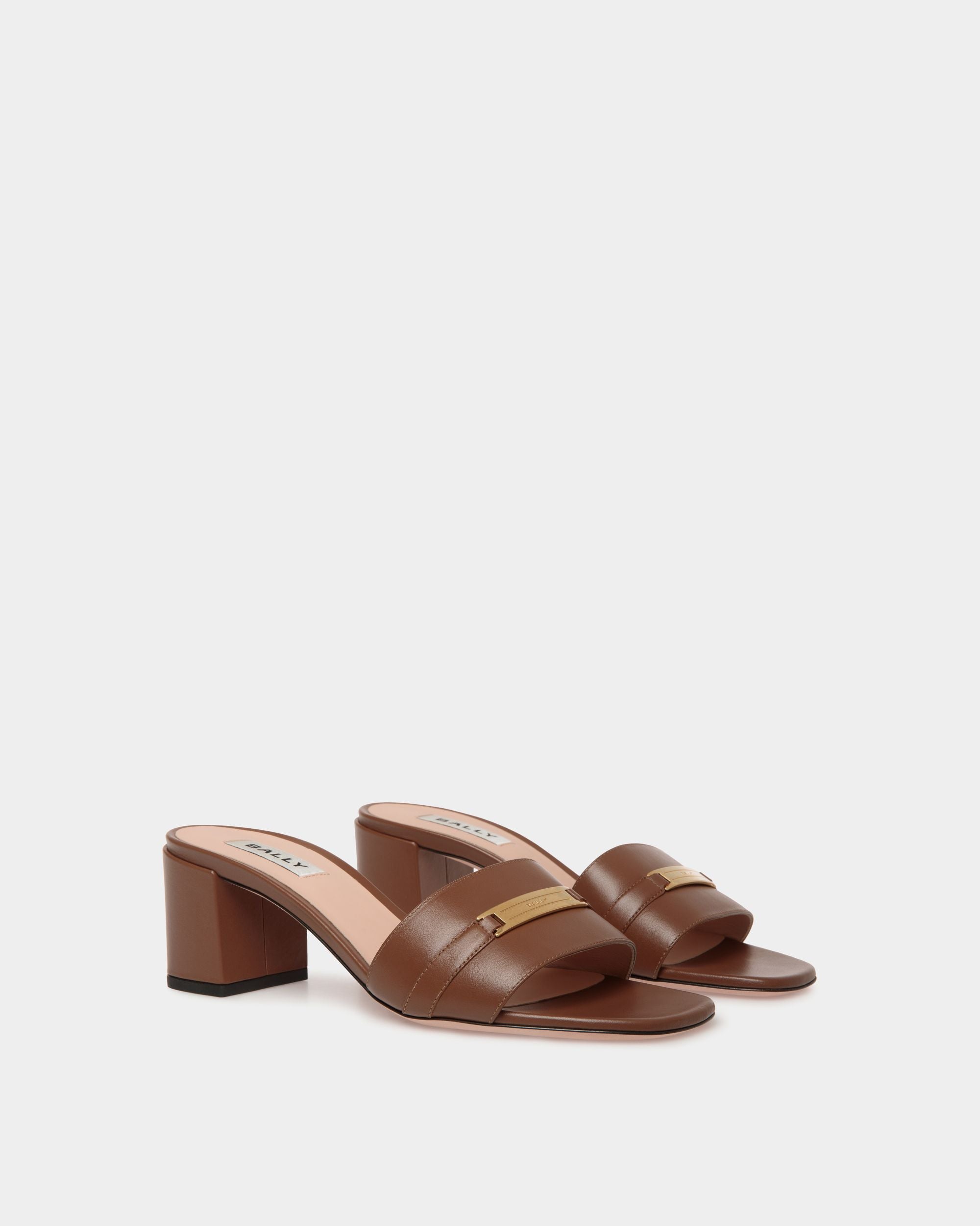 Deco Sandal in Brown Leather - Mujer - Bally - 02