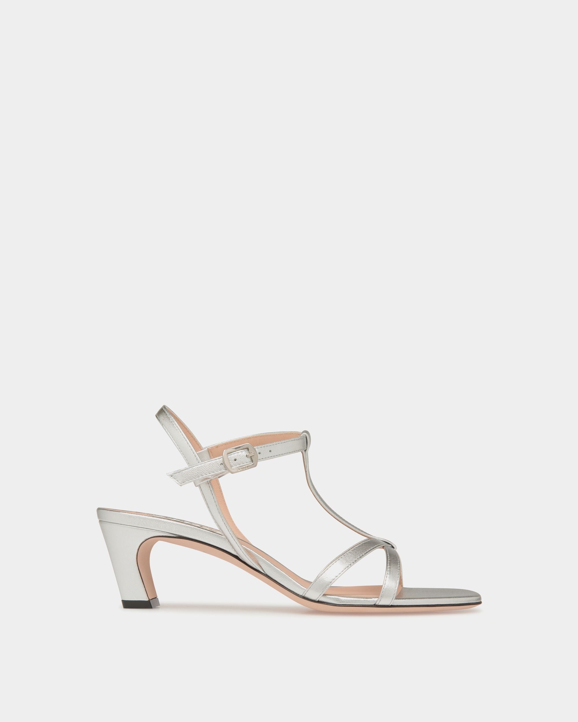 Sandalia Sylt De Piel Plateada - Mujer - Bally - 01