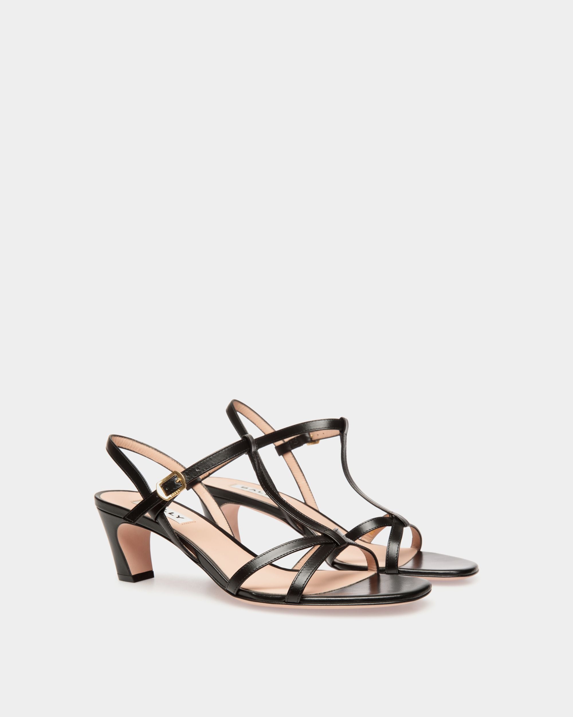 Sylt Sandal in Black Leather - Women's - Bally - 02