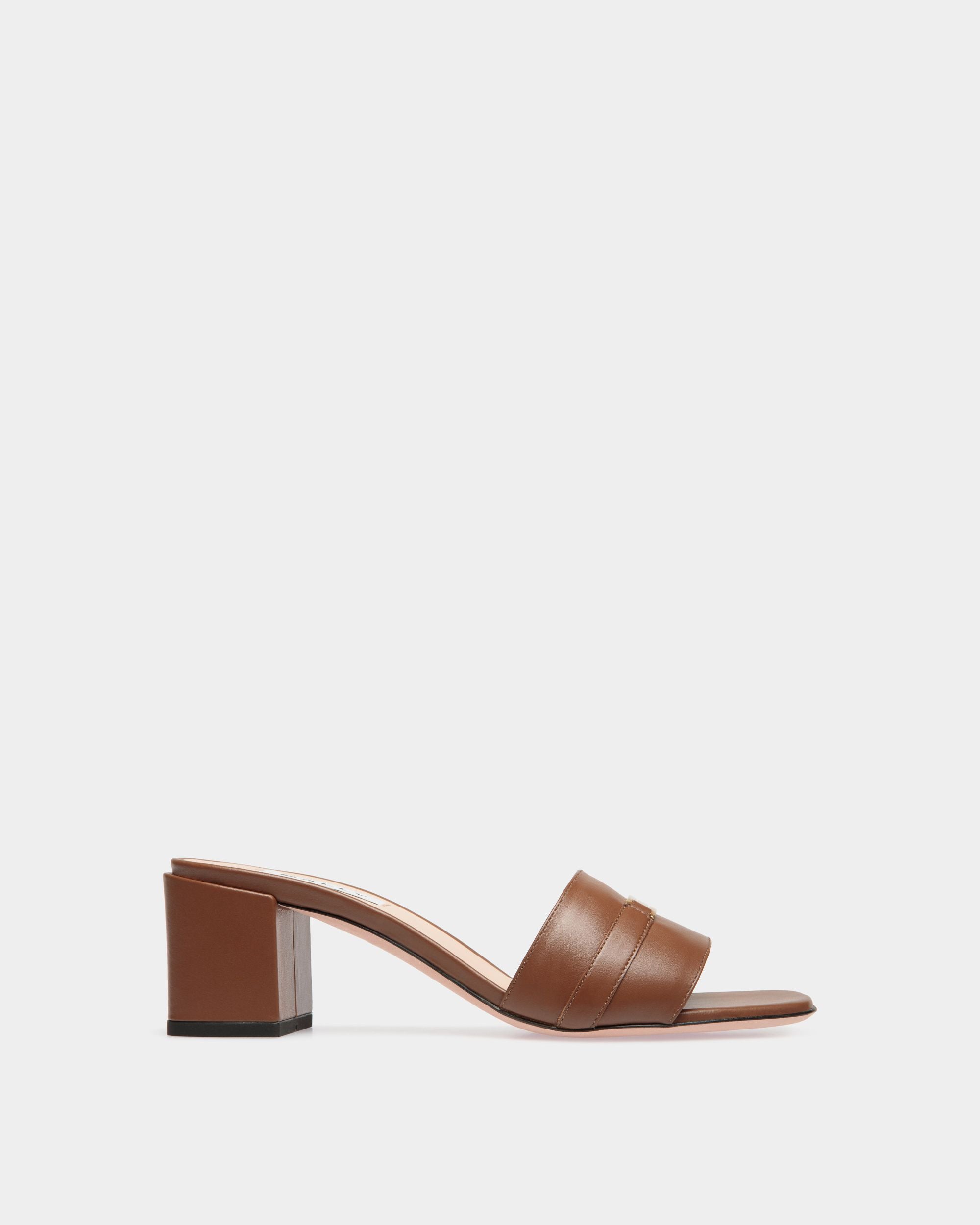 Deco Sandal in Brown Leather - Mujer - Bally - 01