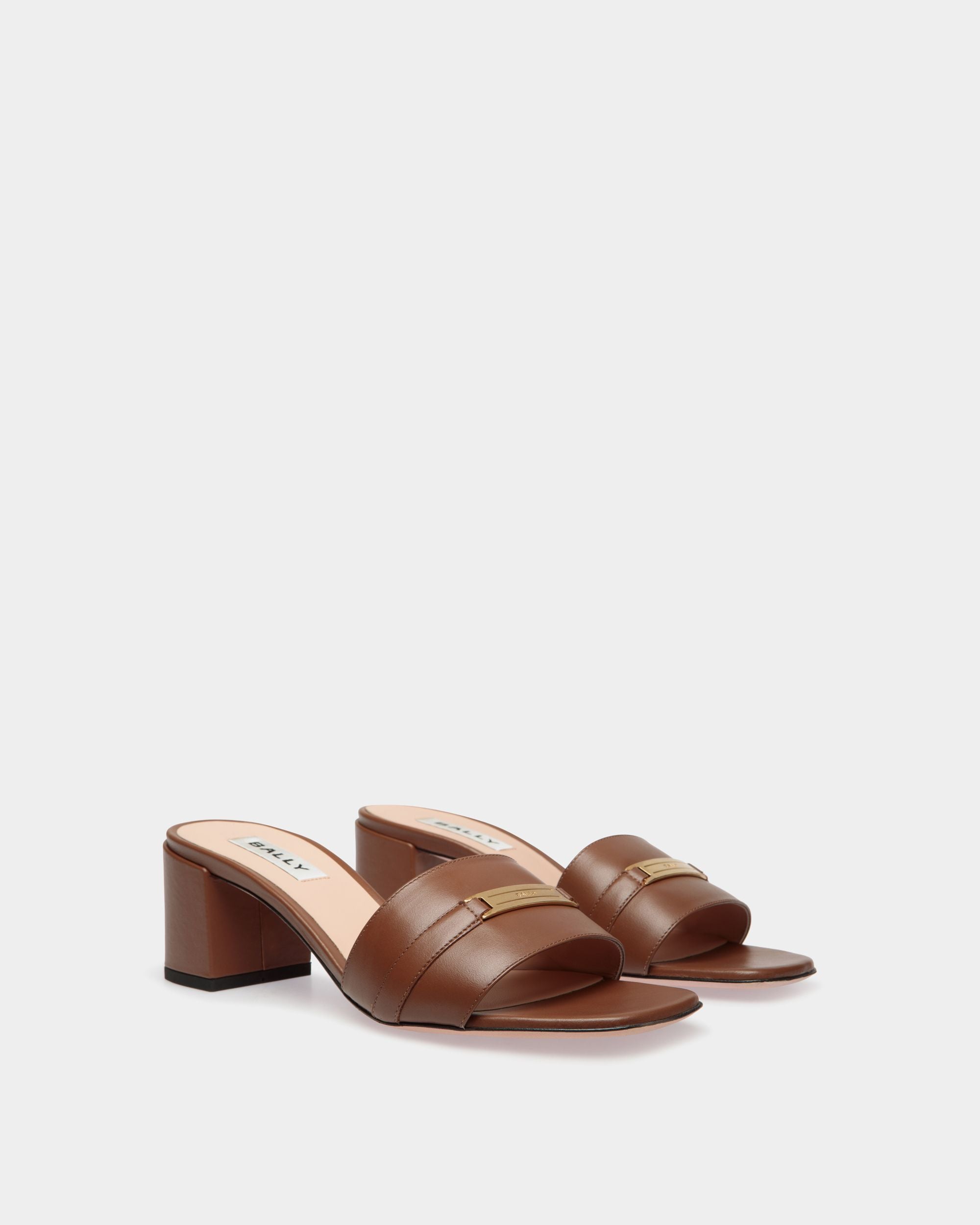 Deco Sandal in Brown Leather - Mujer - Bally - 02