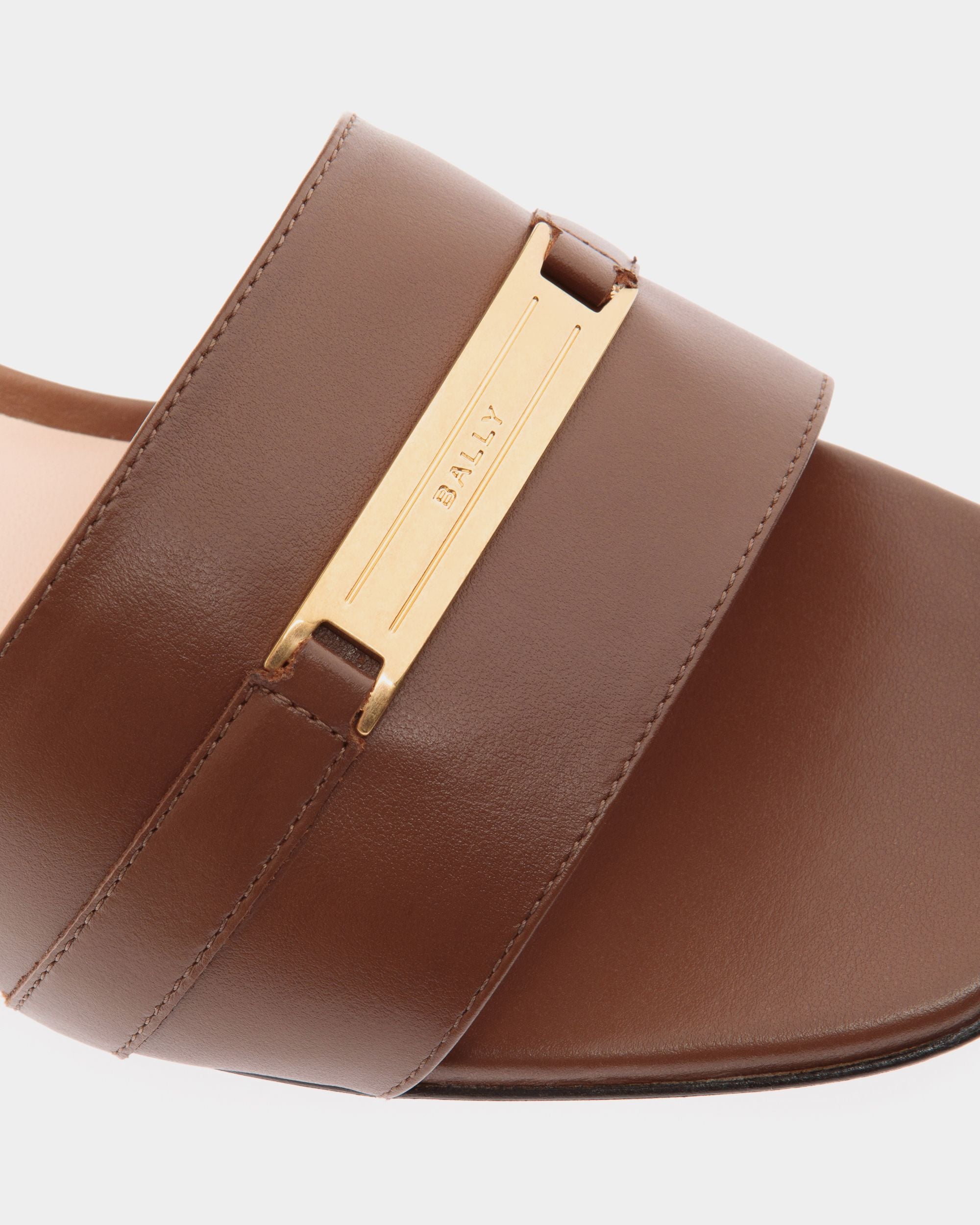 Deco Sandal in Brown Leather - Mujer - Bally - 05