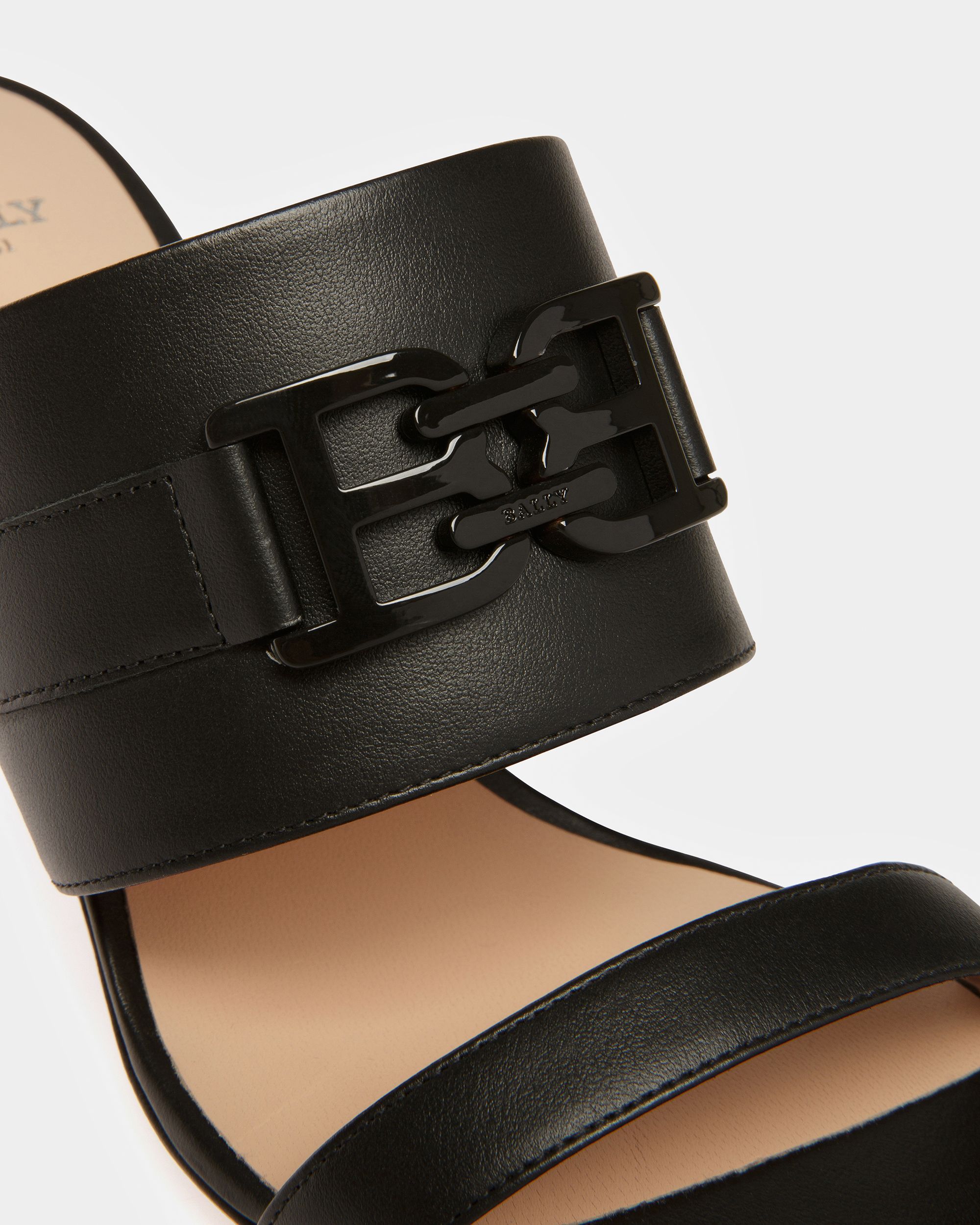 Ella Sandalias De Piel En Negro - Mujer - Bally - 04
