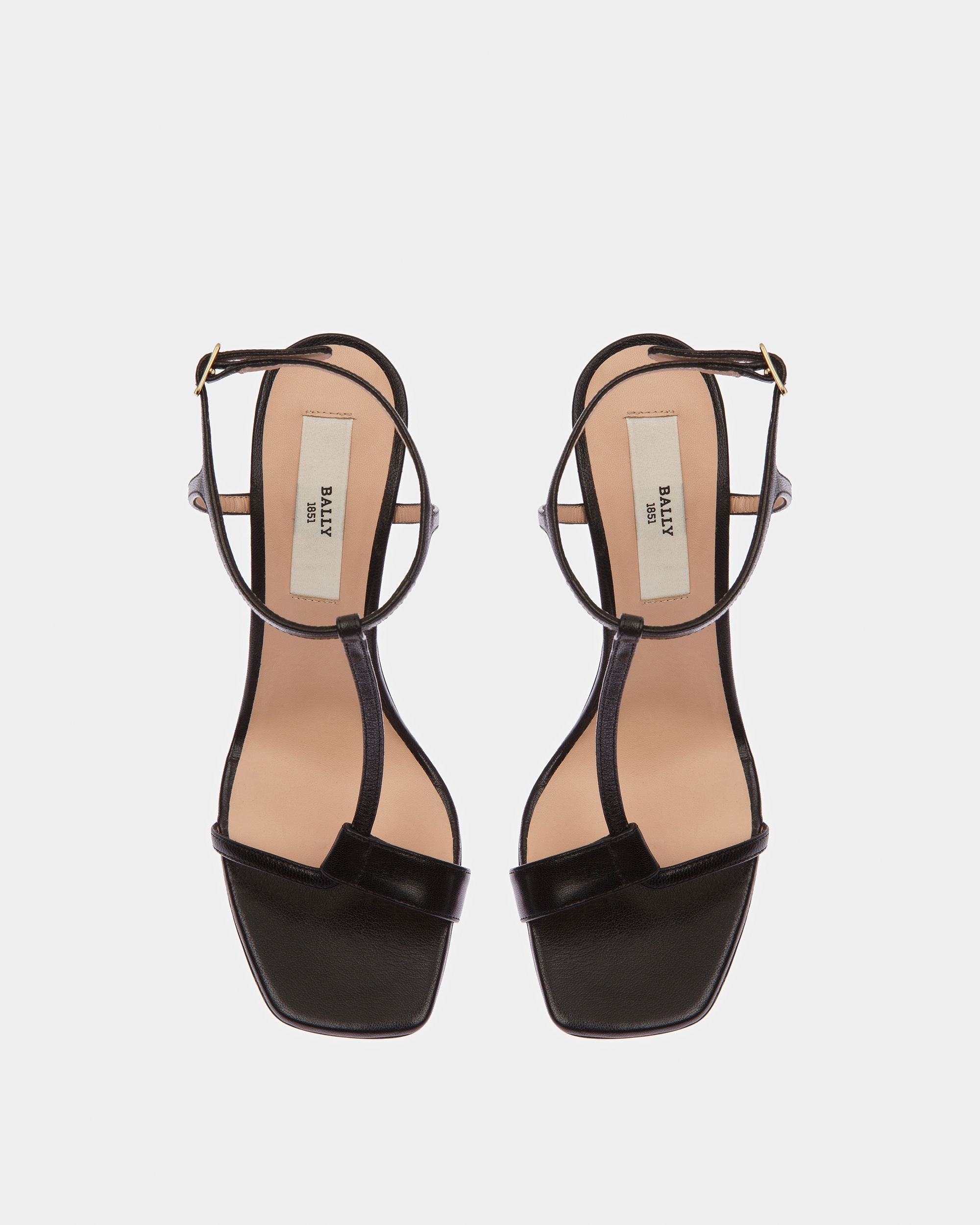 Natalia Leather Sandals In Black - Women's - Bally - 02
