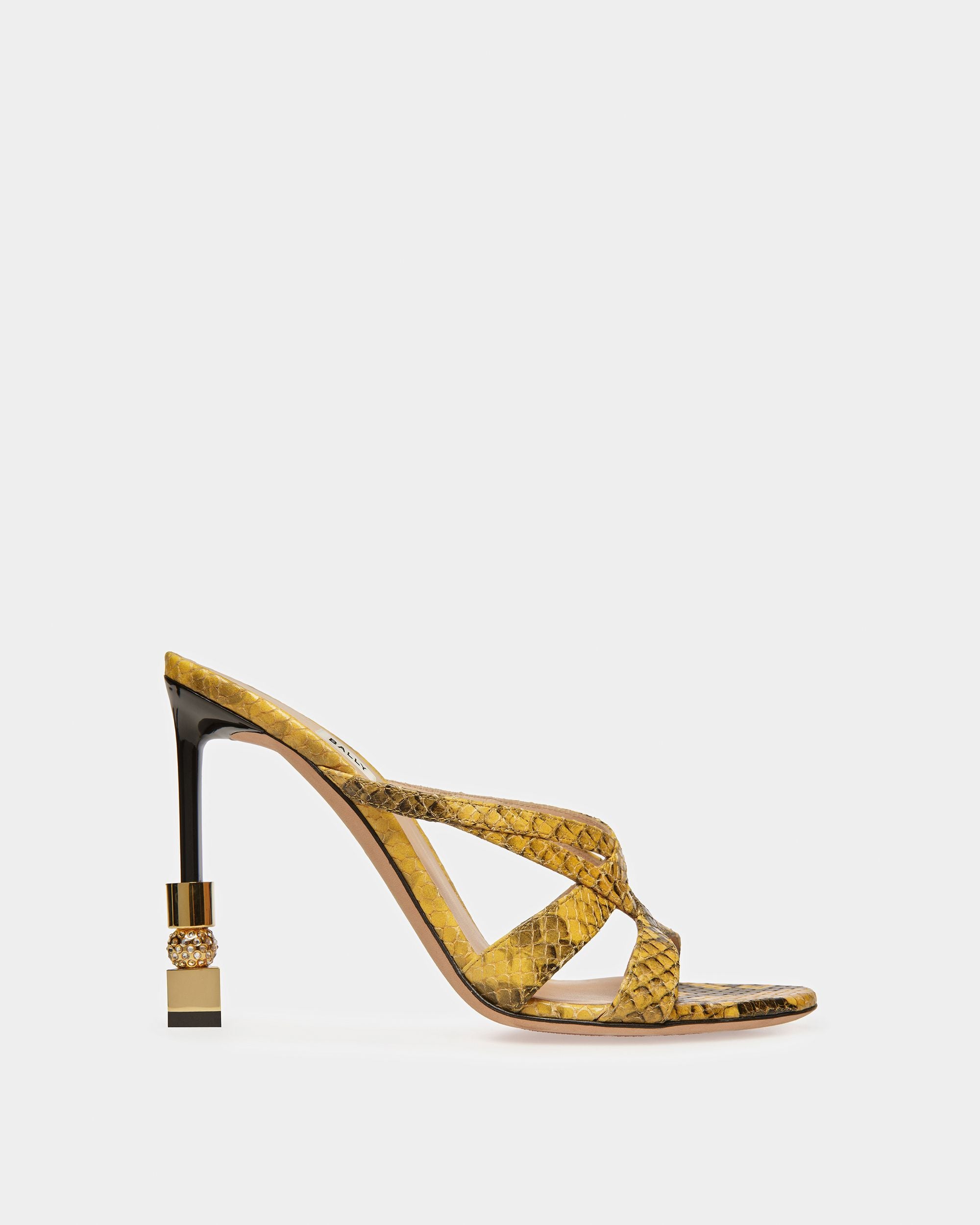 Block Slide Sandal In Python Print - Women's - Bally - 01