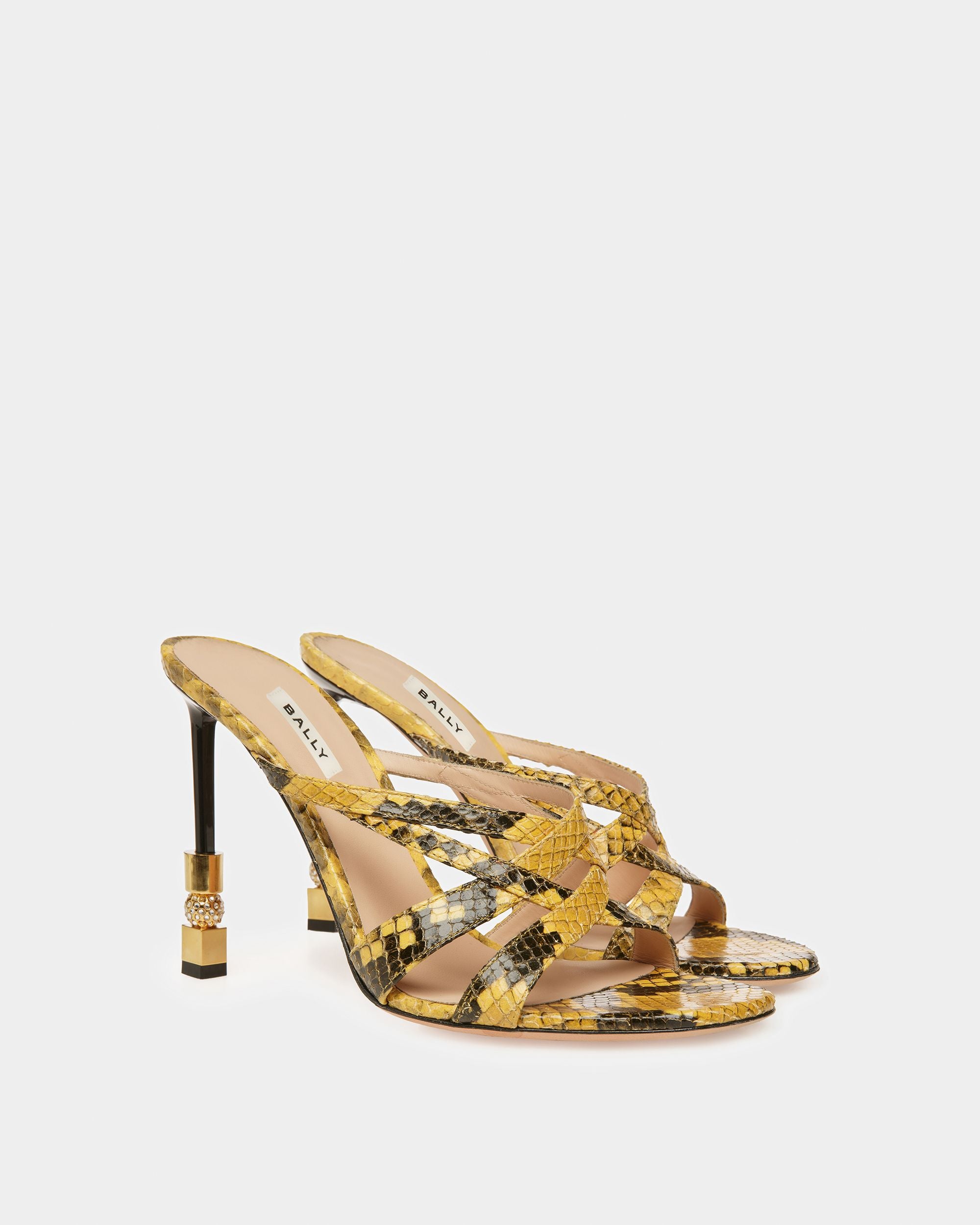 Block Slide Sandal In Python Print - Women's - Bally - 03