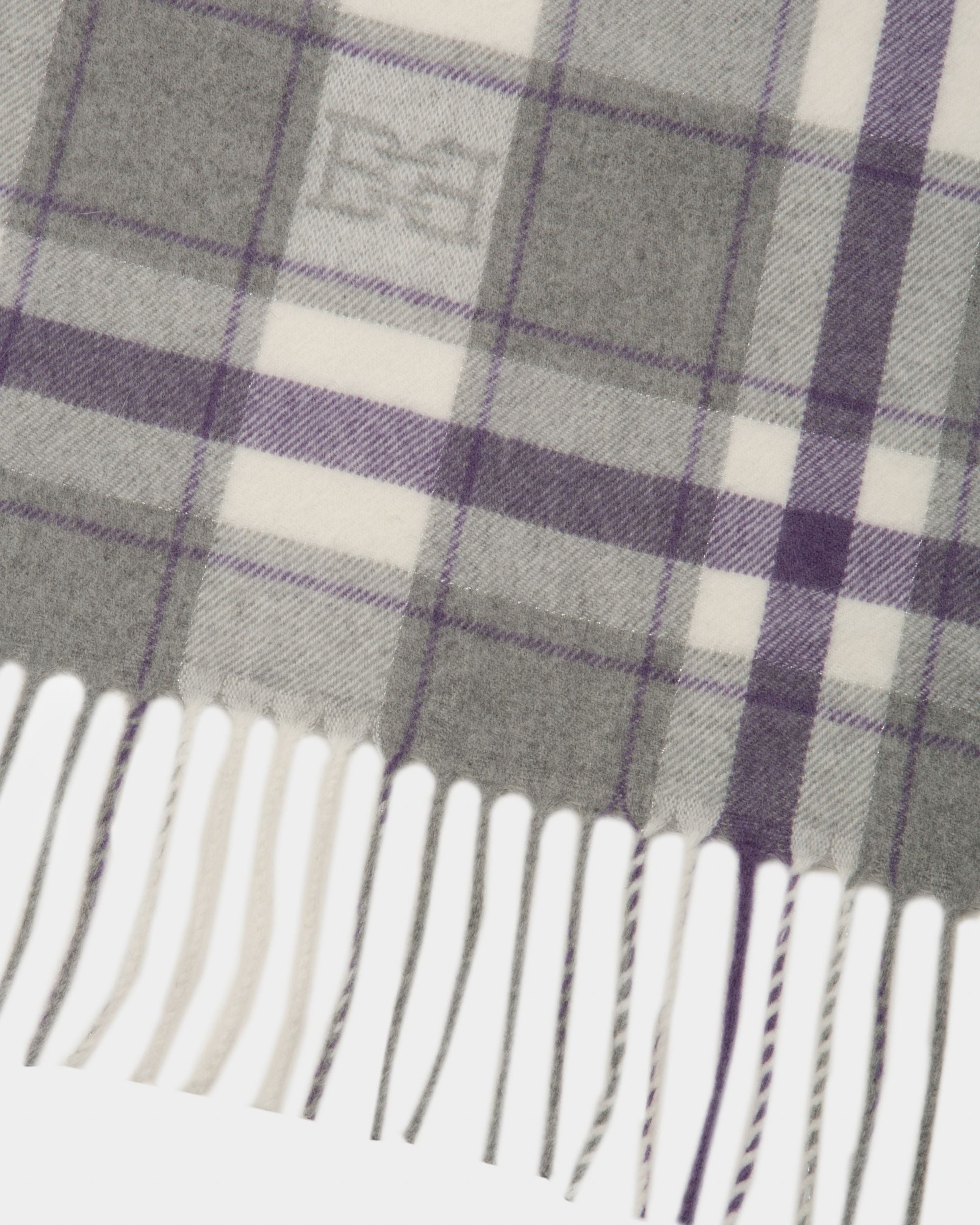 Wool & Angora Mix Scarf In Lilac - Women's - Bally - 02