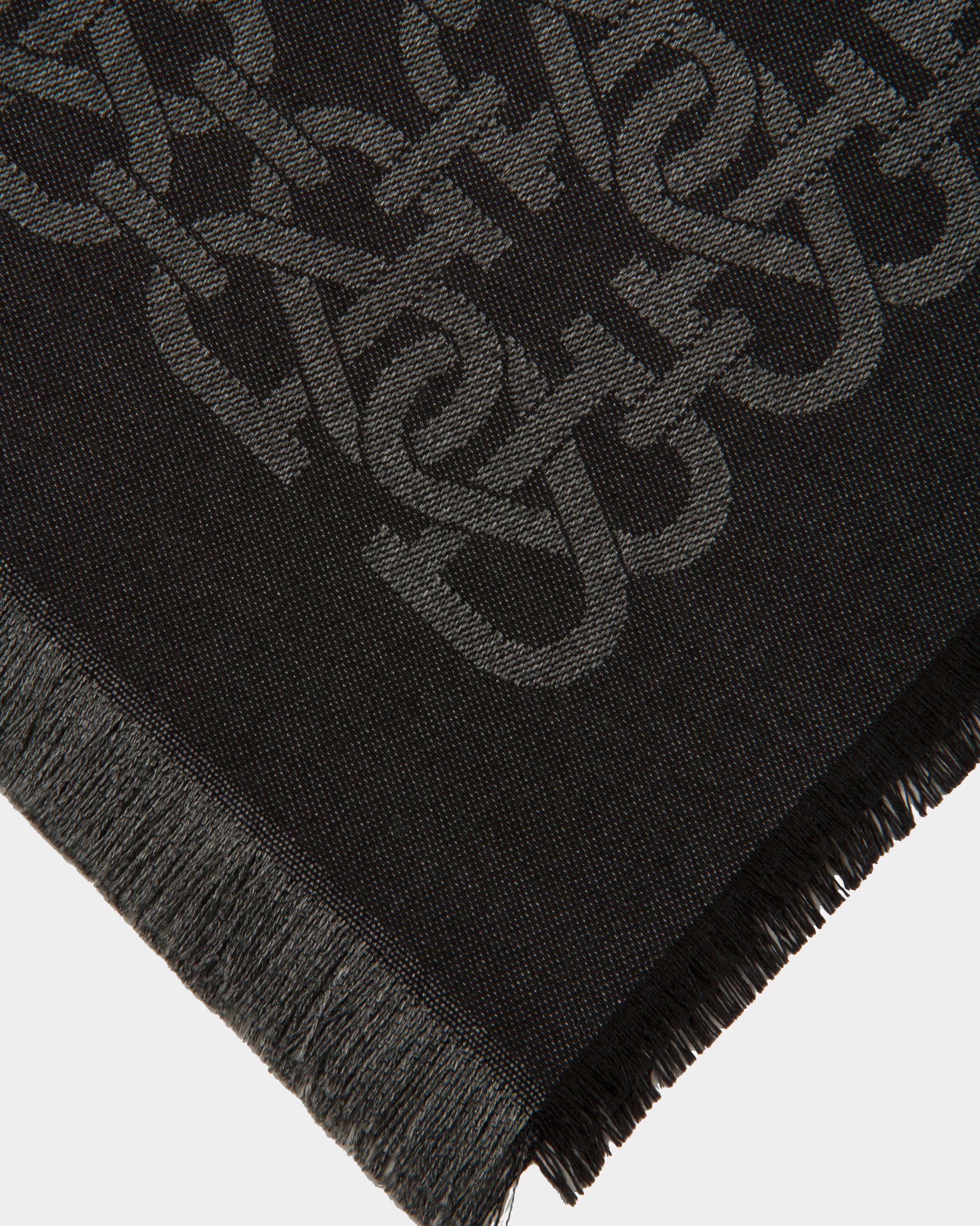 Silk And Wool Mix Scarf In Black - Women's - Bally - 02