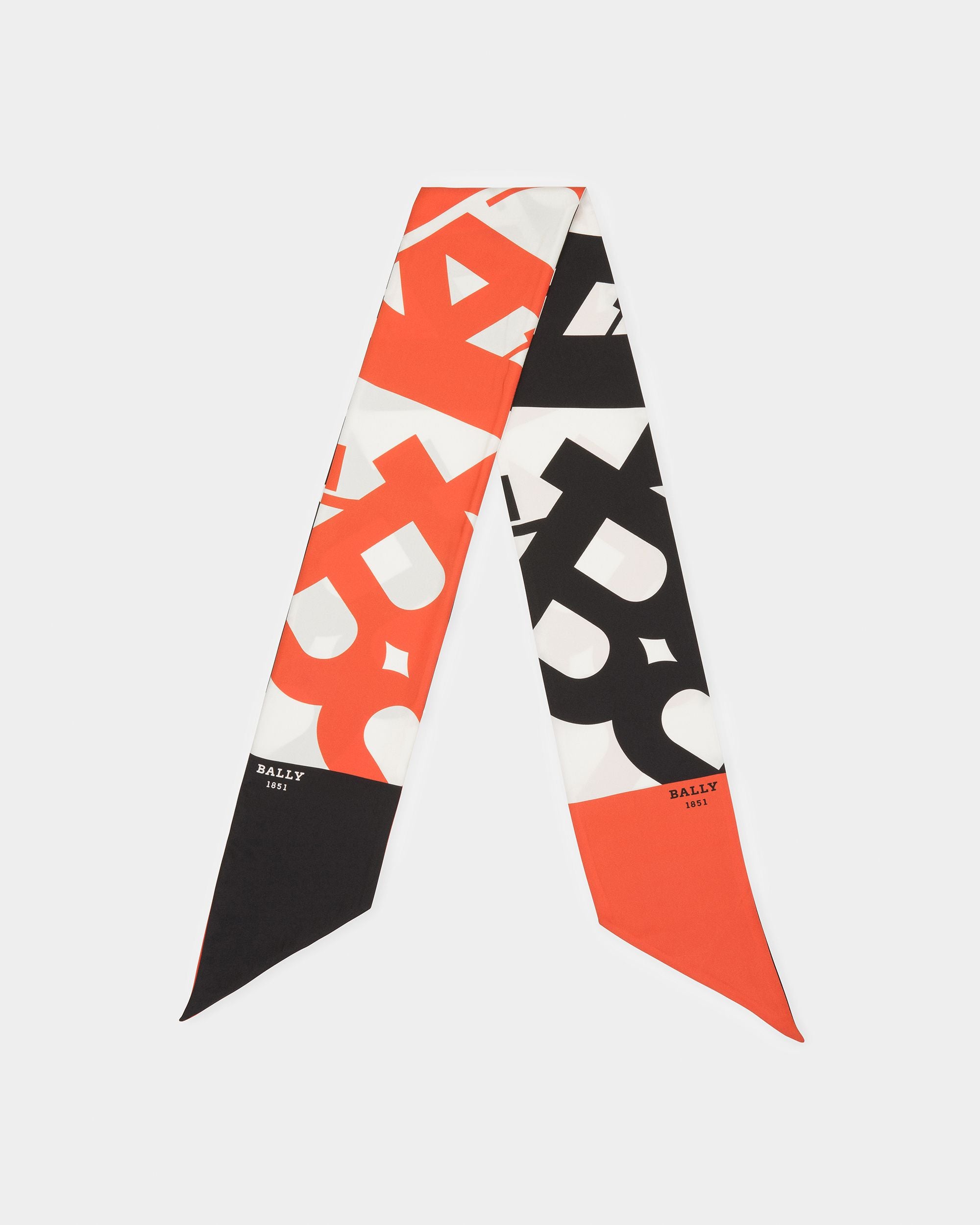 Silk Scarf In Orange River - Women's - Bally - 01