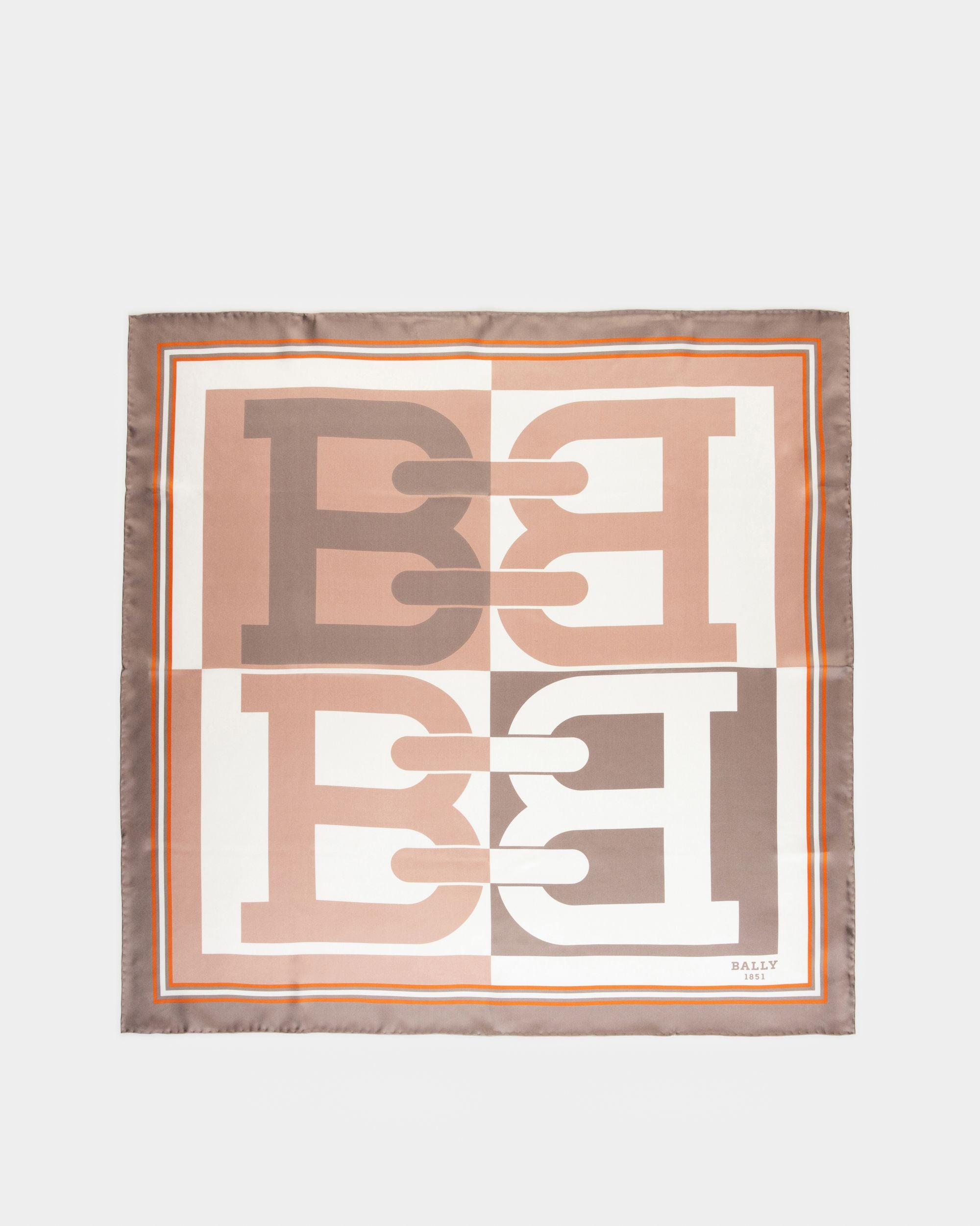 B-Chain Scarf Complemento En Seda De Color Beis - Mujer - Bally - 01