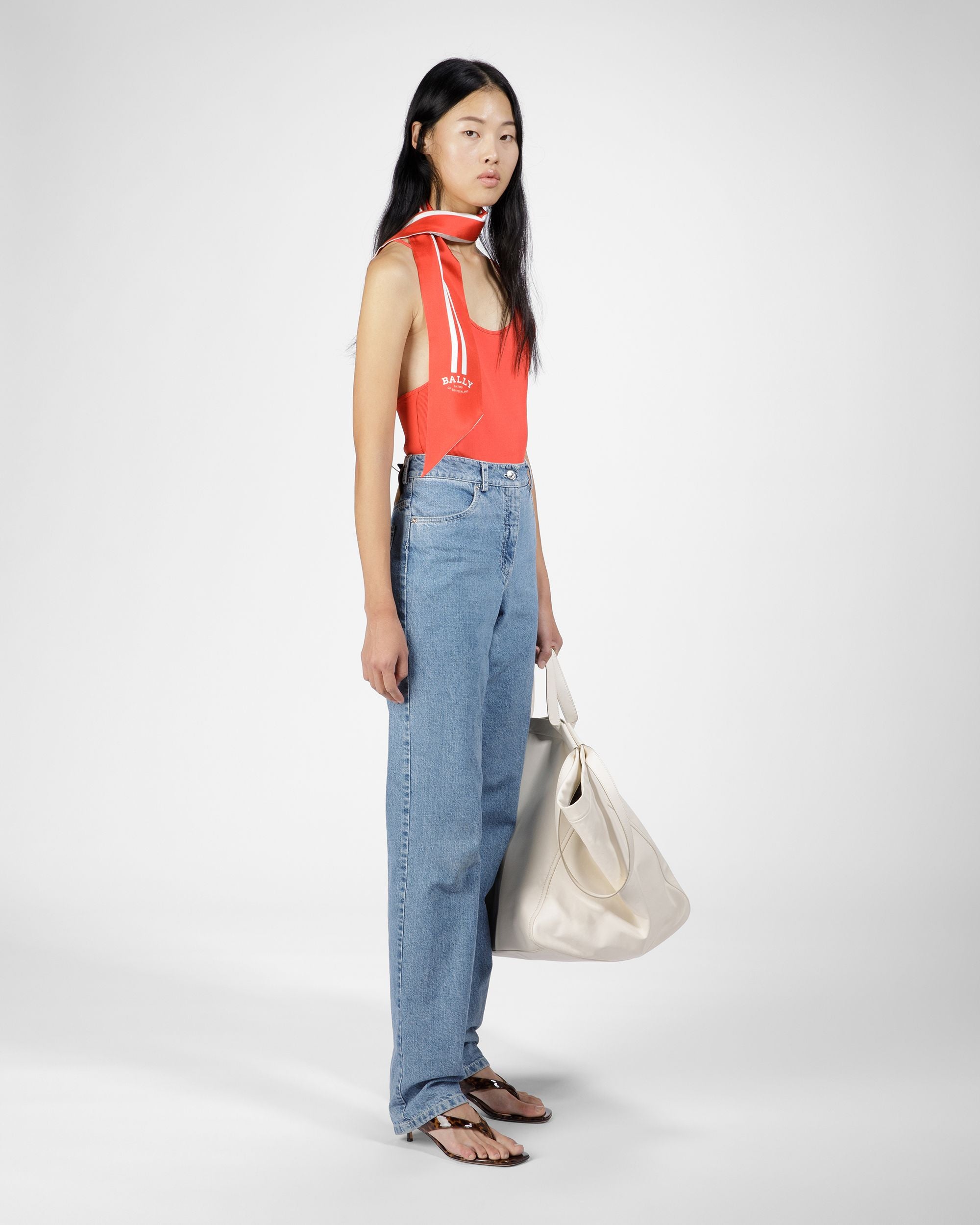 Fular Fular Estampado En Naranja - Mujer - Bally - 02