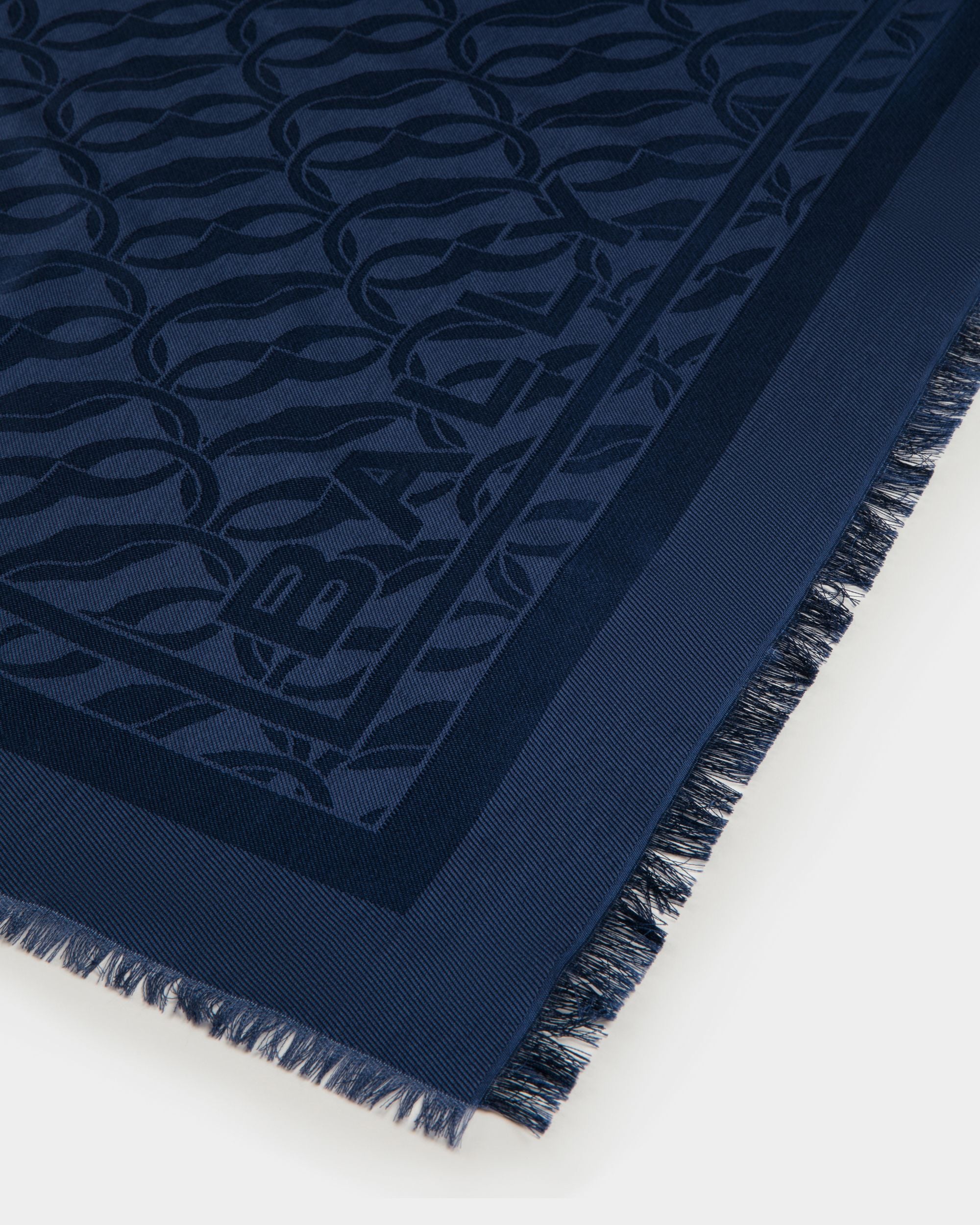 Scarf Scarf In Blue Silk - Mujer - Bally - 02