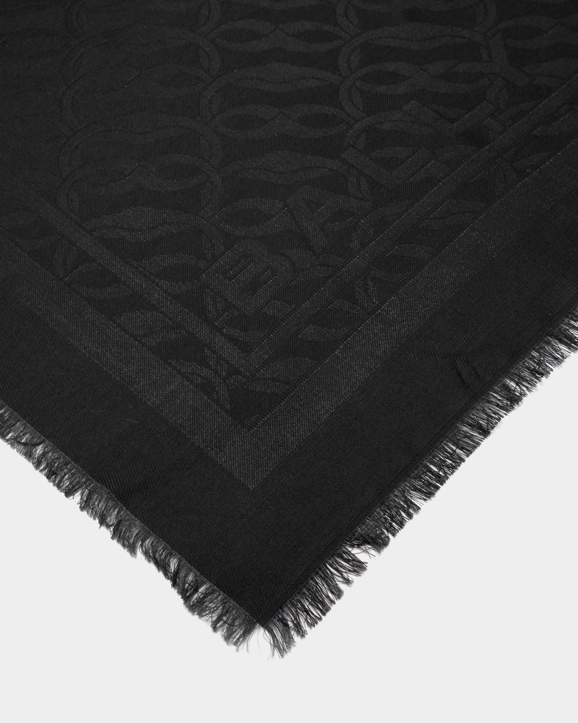 Pañuelo Cuadrado Estampado Emblem De Seda Negra - Mujer - Bally - 02