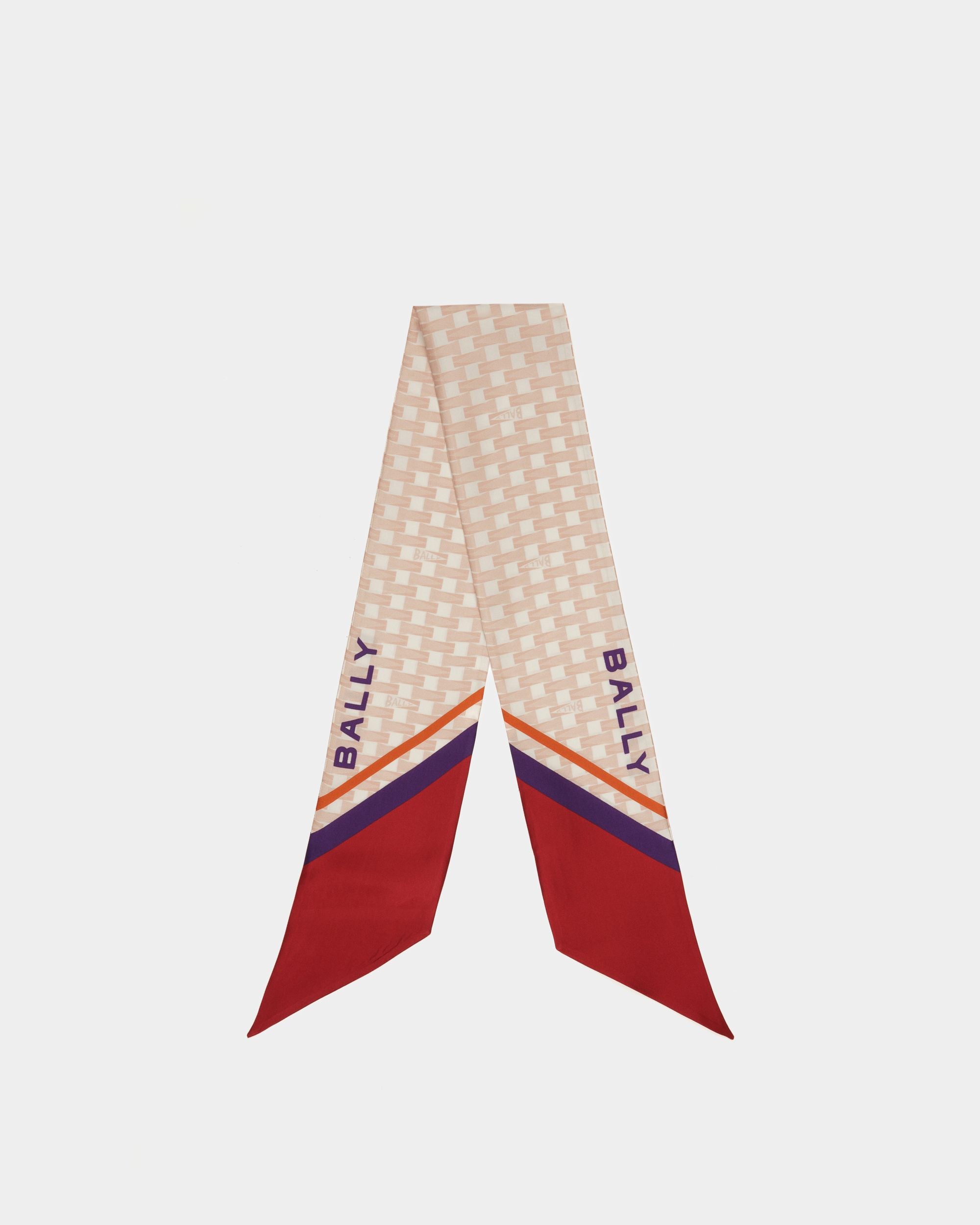 Panuelo Con Estampado Pennant De Seda Pétalo Roto - Mujer - Bally - 01