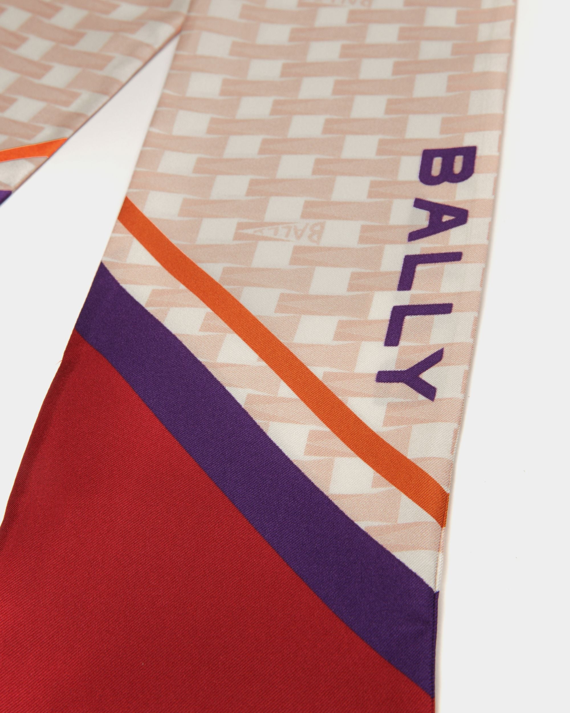 Panuelo Con Estampado Pennant De Seda Pétalo Roto - Mujer - Bally - 03