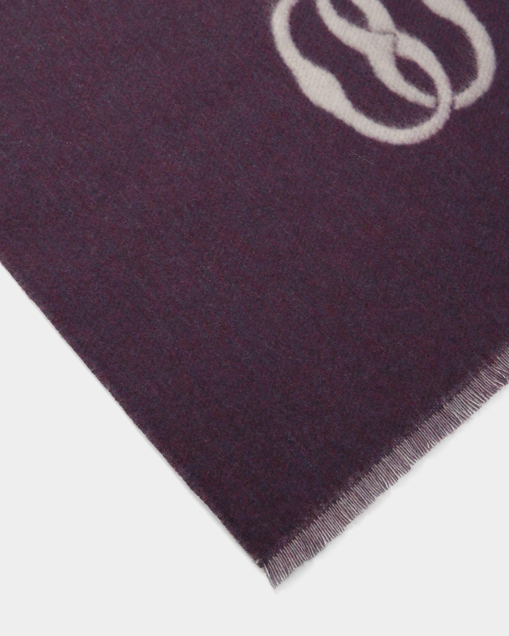 Pañuelo Emblem De Tela Color Orquídea Y Blanco Roto - Mujer - Bally - 03