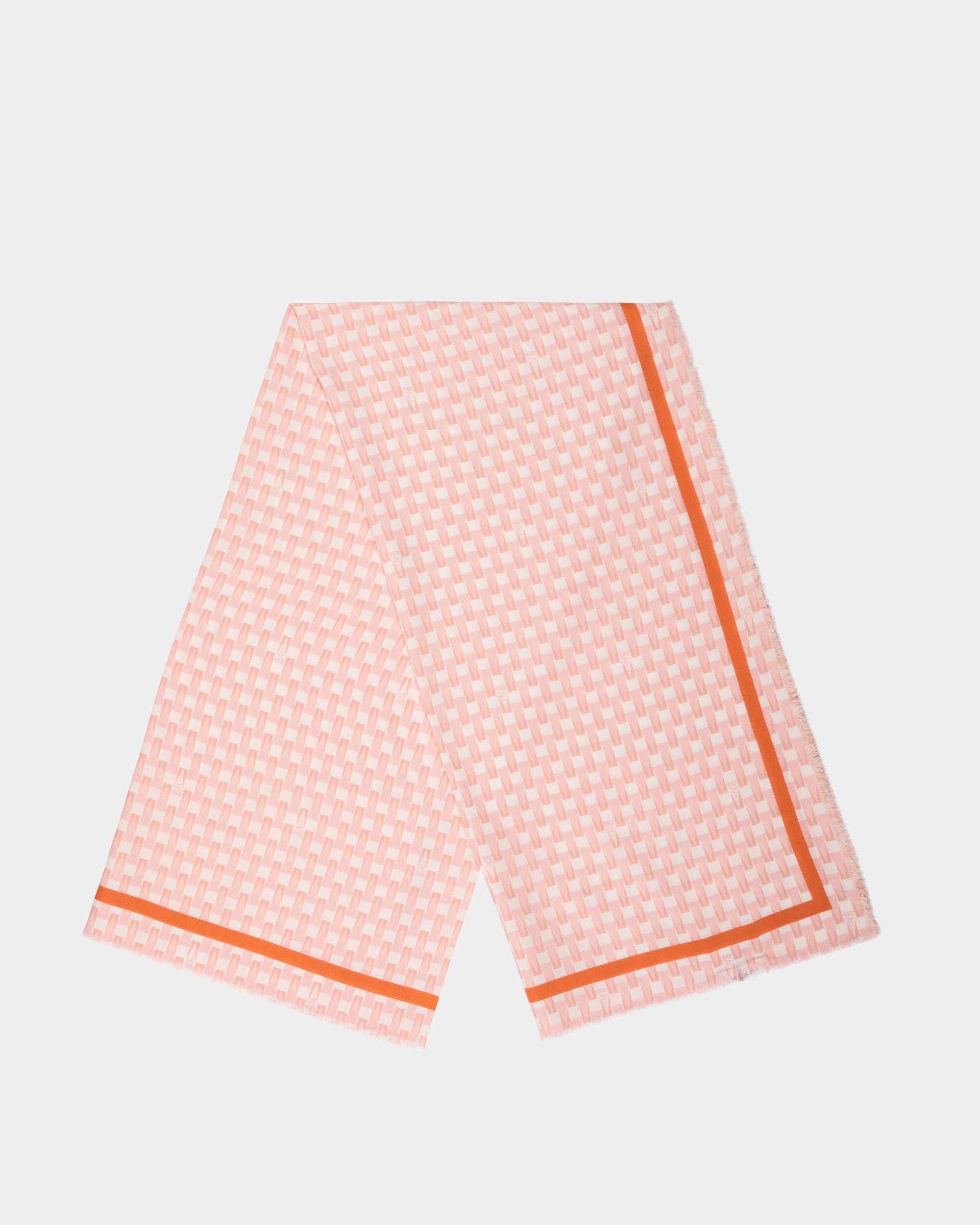 Bufanda Pennant De Tejido Jacquard En Rosa - Mujer - Bally - 01