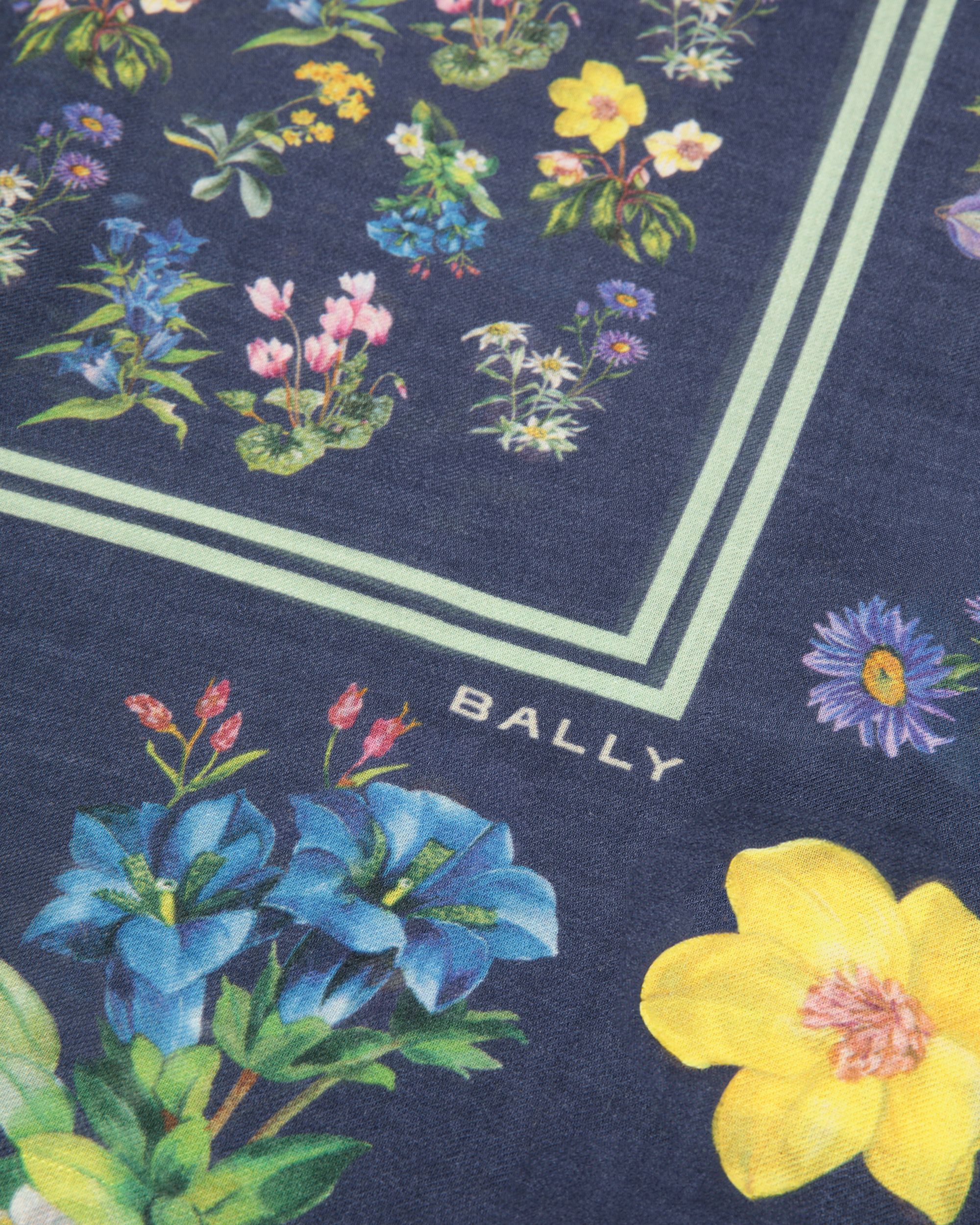 Scarf In Mountain Flower Print Modal And Cashmere - Women's - Bally - 02