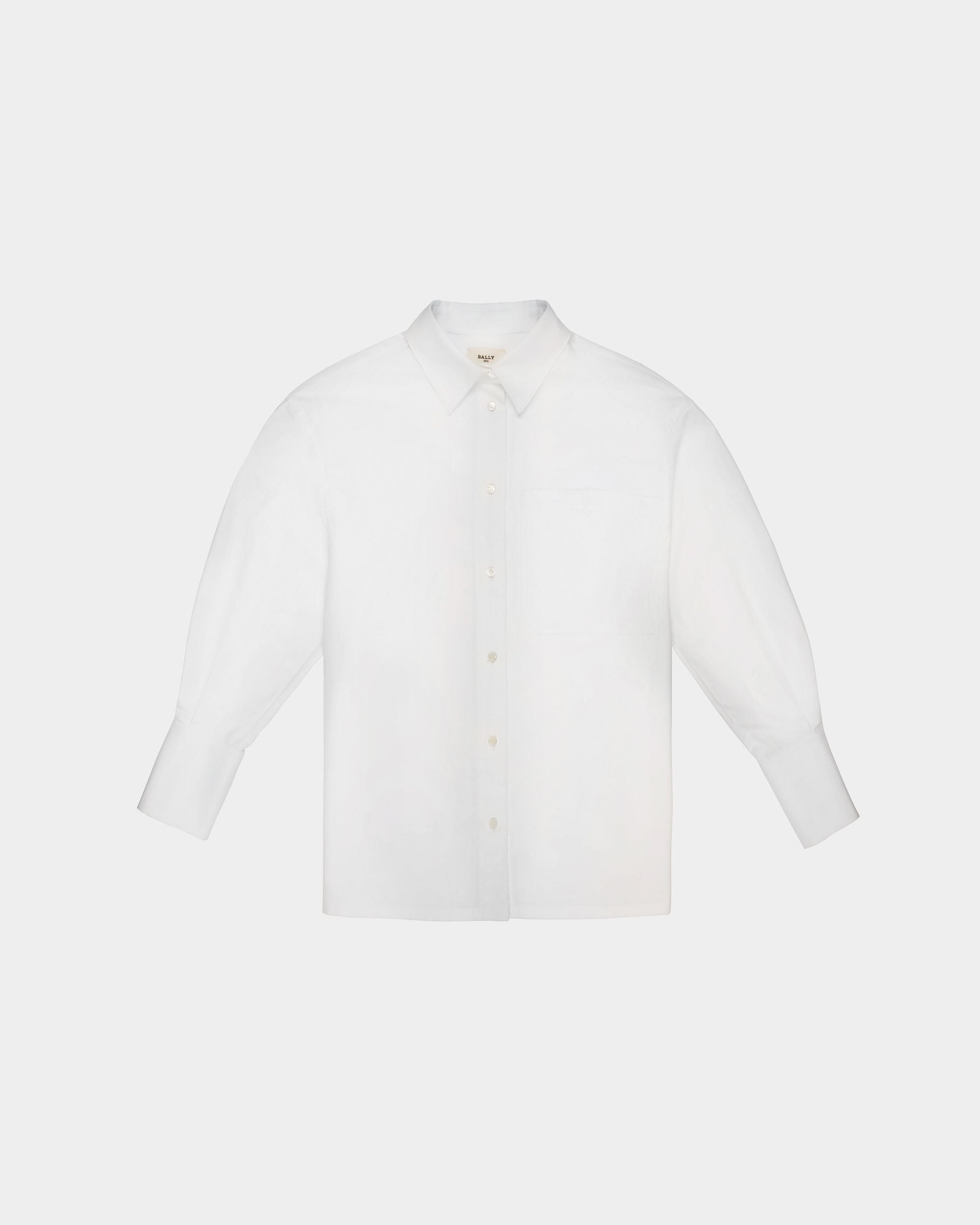 Camisa De Algodón Con Manga Larga - Mujer - Bally - 01