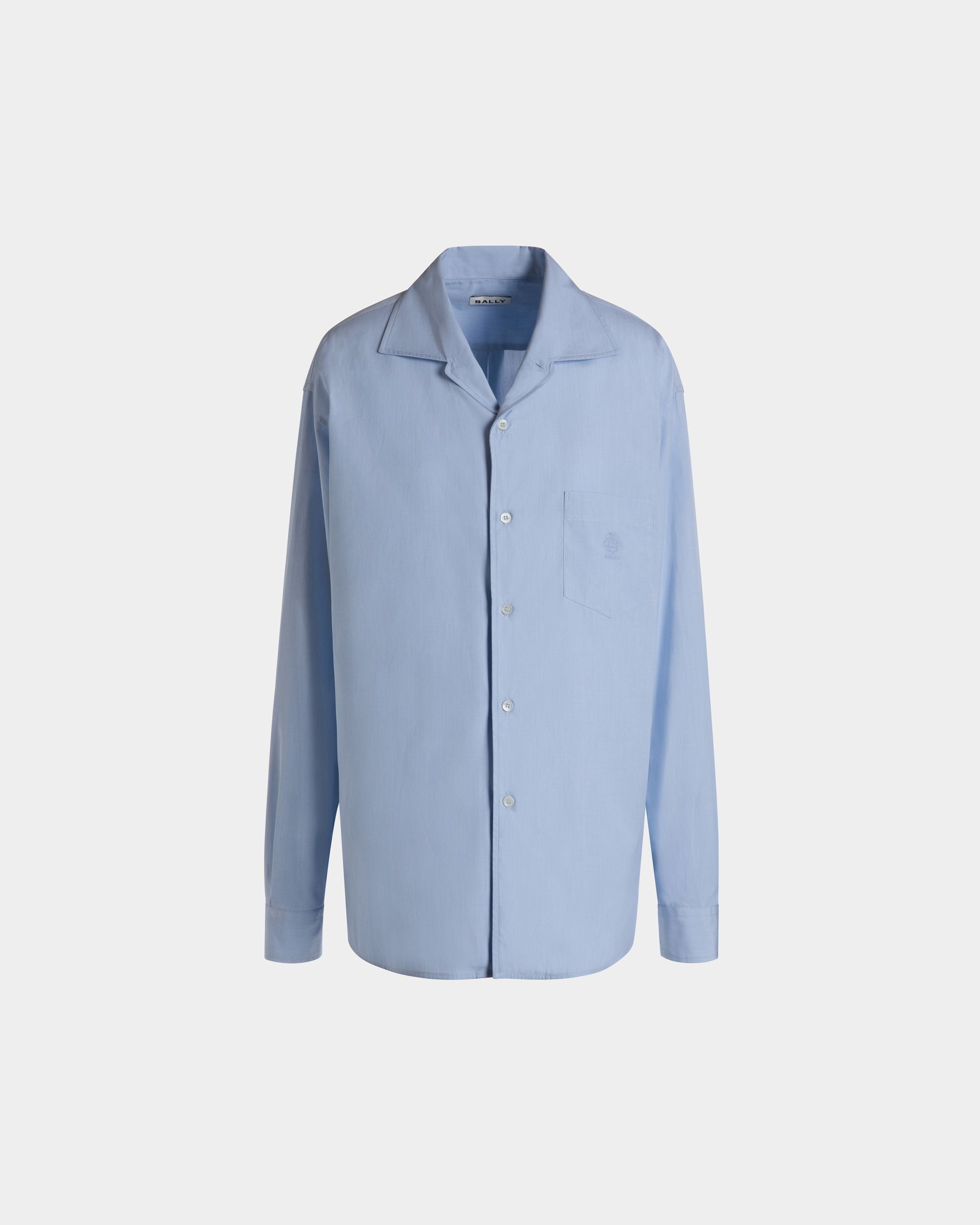 Long Sleeve Shirt In Light Blue Cotton - Women's - Bally - 01