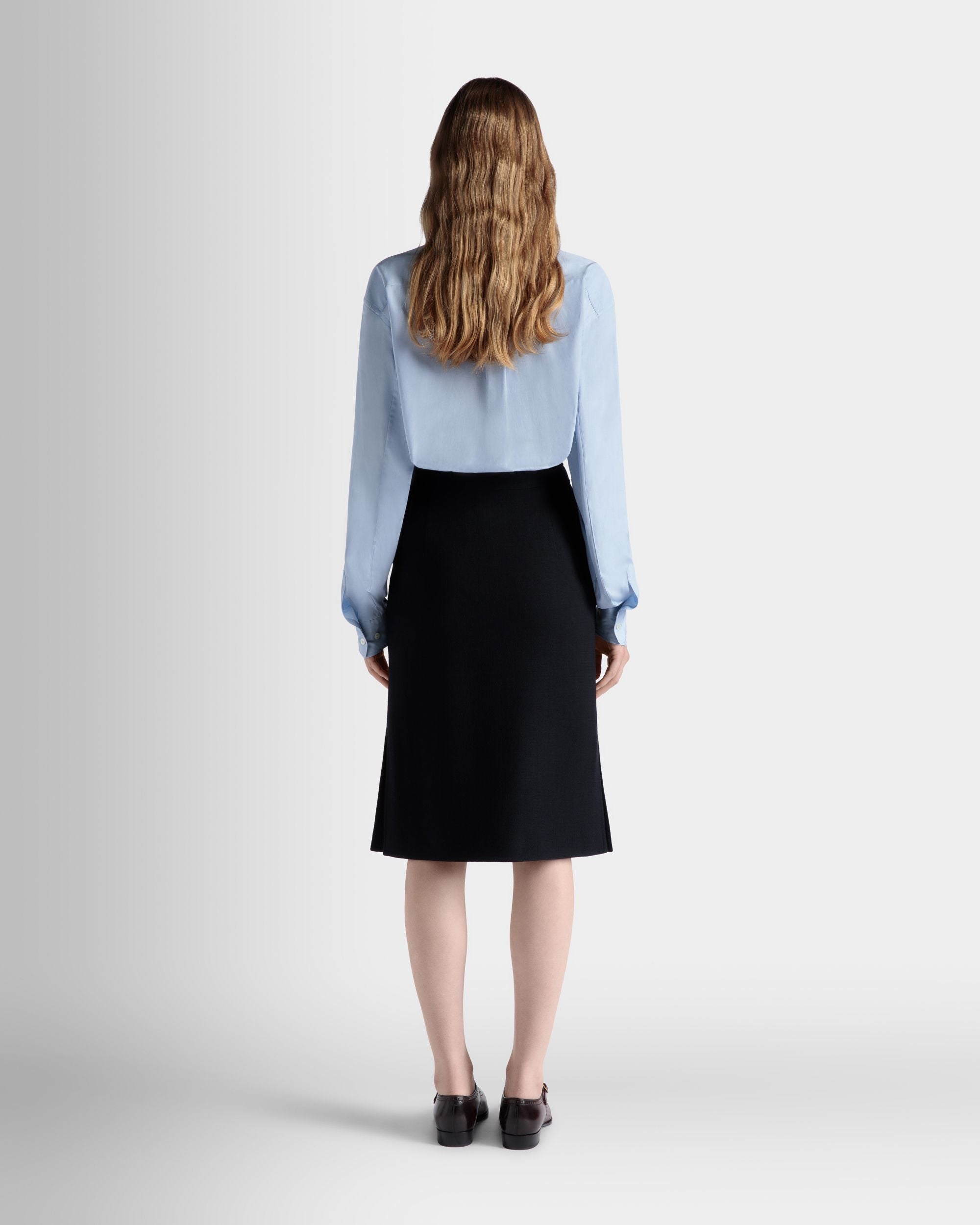 Long Sleeve Shirt In Light Blue Cotton - Women's - Bally - 07